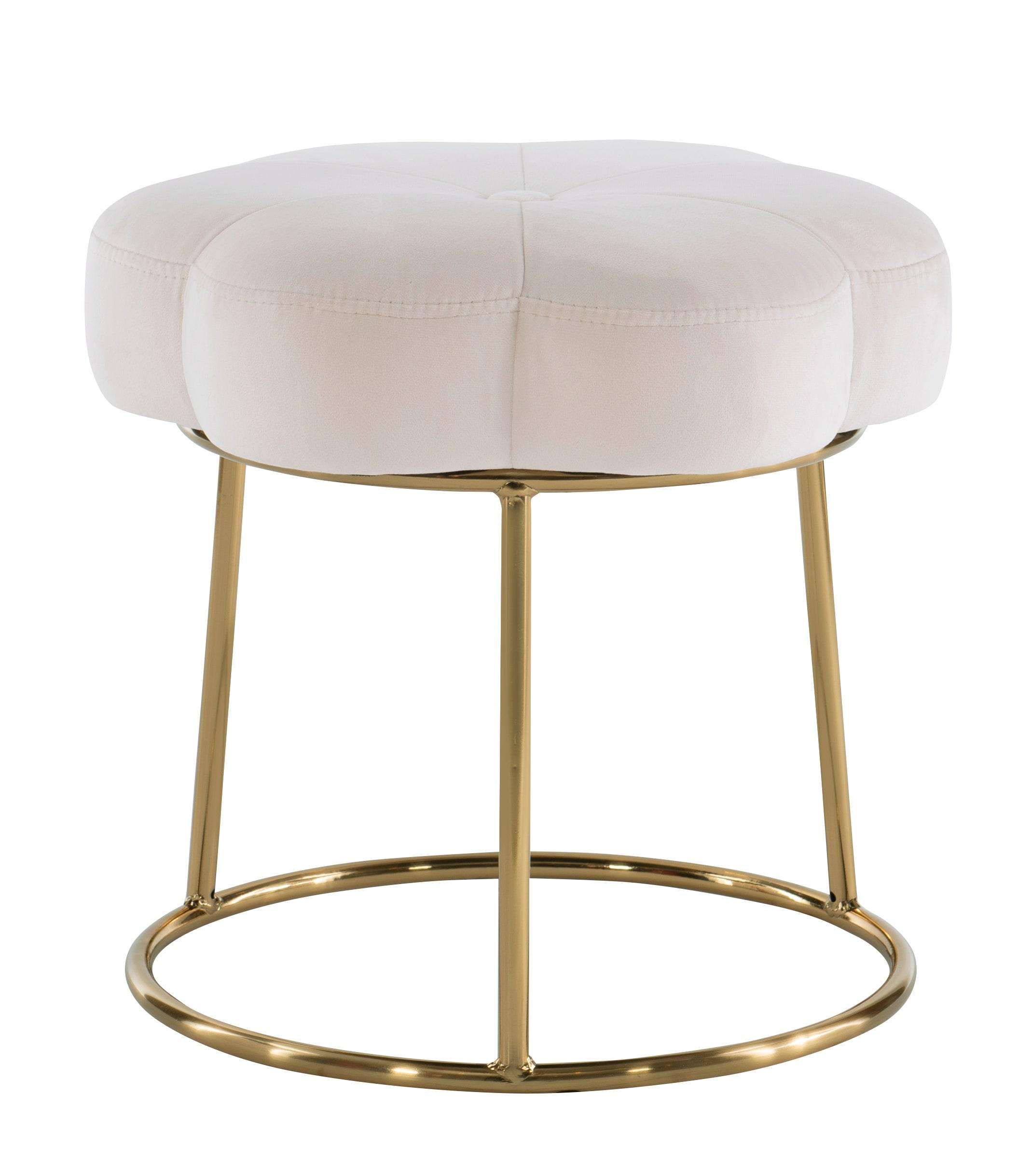 Ciara Flower Cushioned Vanity Stool