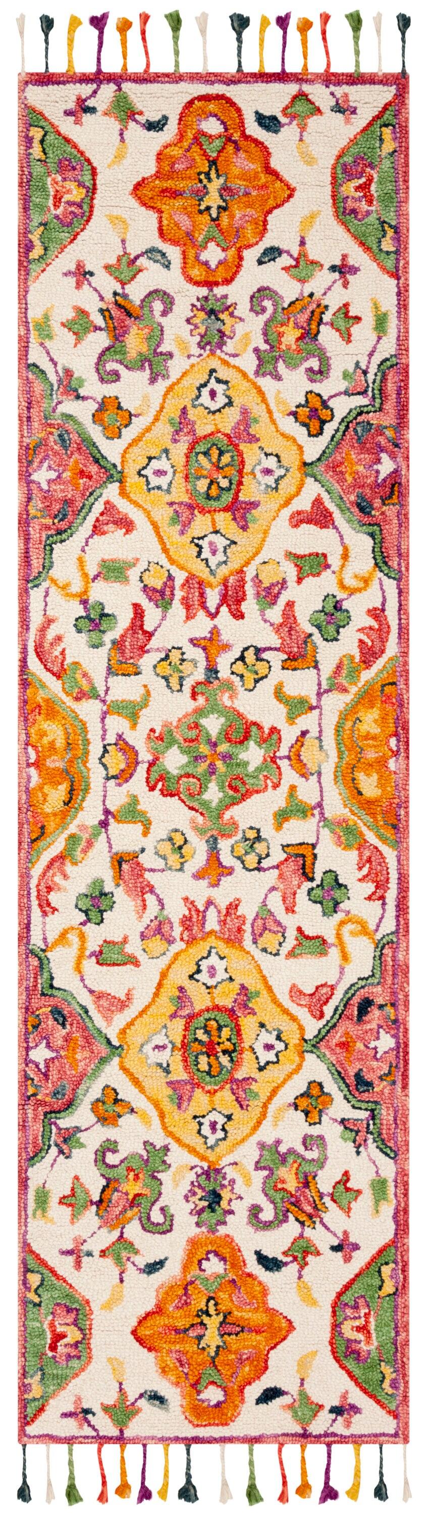 Blossom BLM456 Hand Tufted Runner Rug - Ivory/Multi - 2'3"x6' - Safavieh.