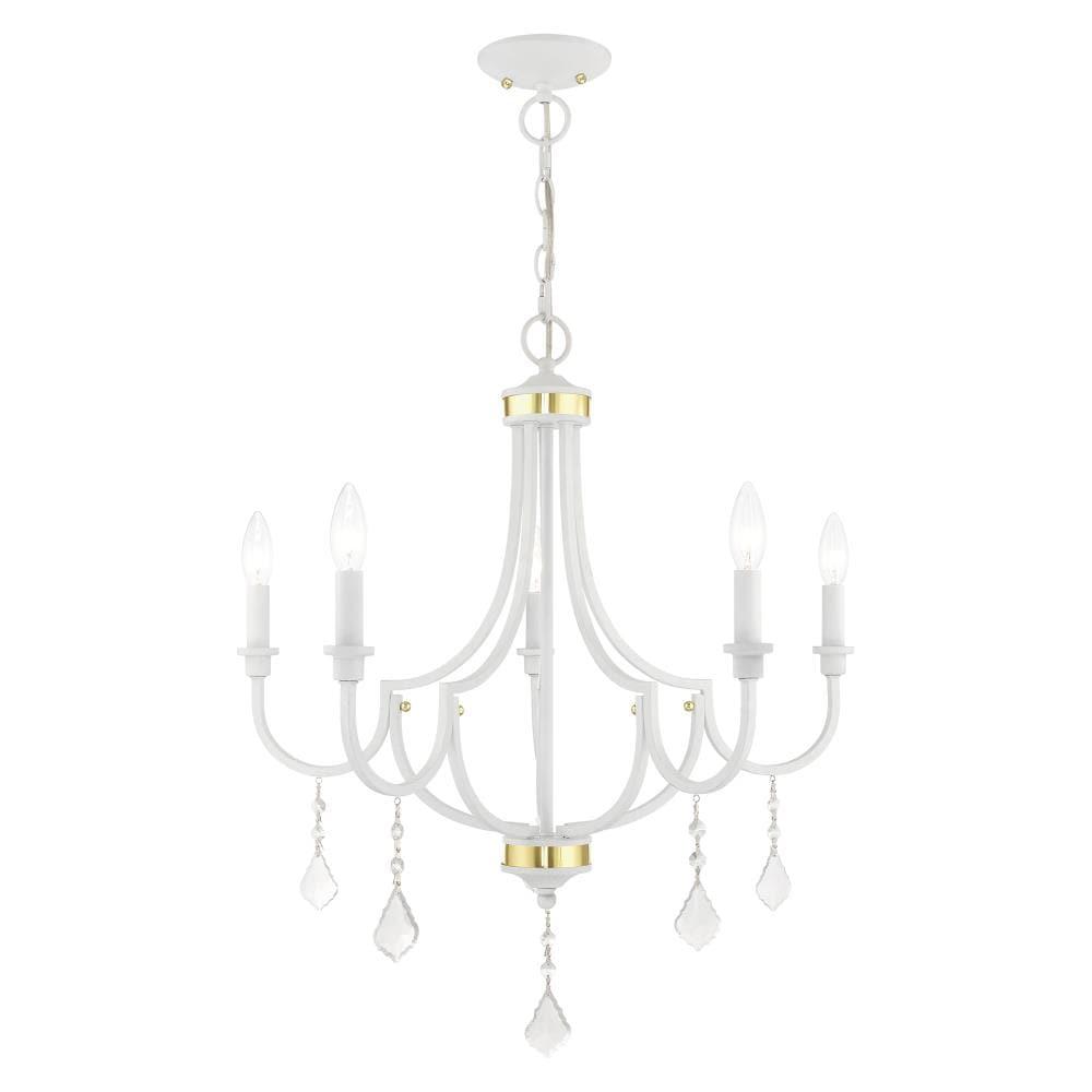 Livex Lighting Glendale 5 - Light Chandelier in  White