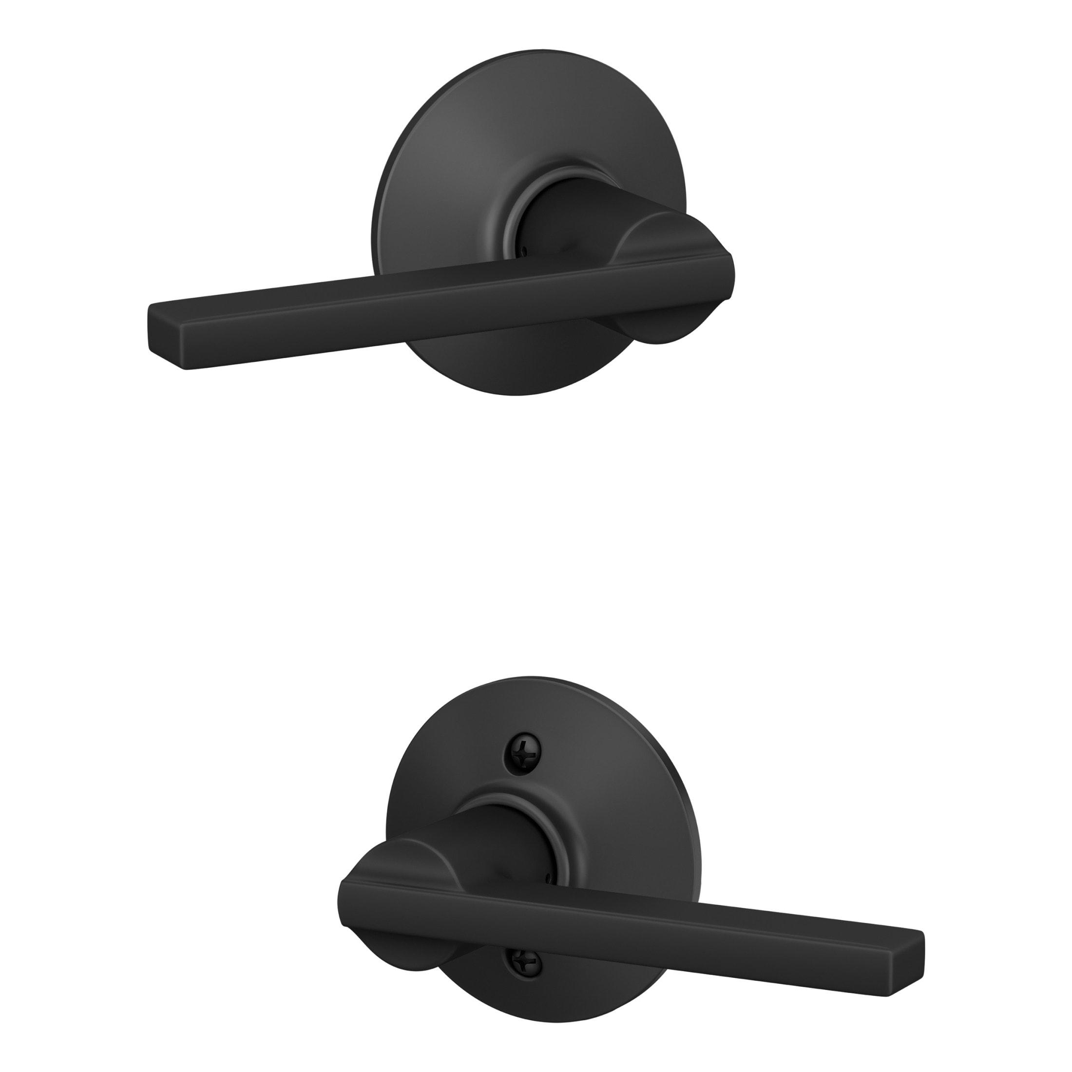 Schlage Latitude Matte Black Passage Lever Right or Left Handed