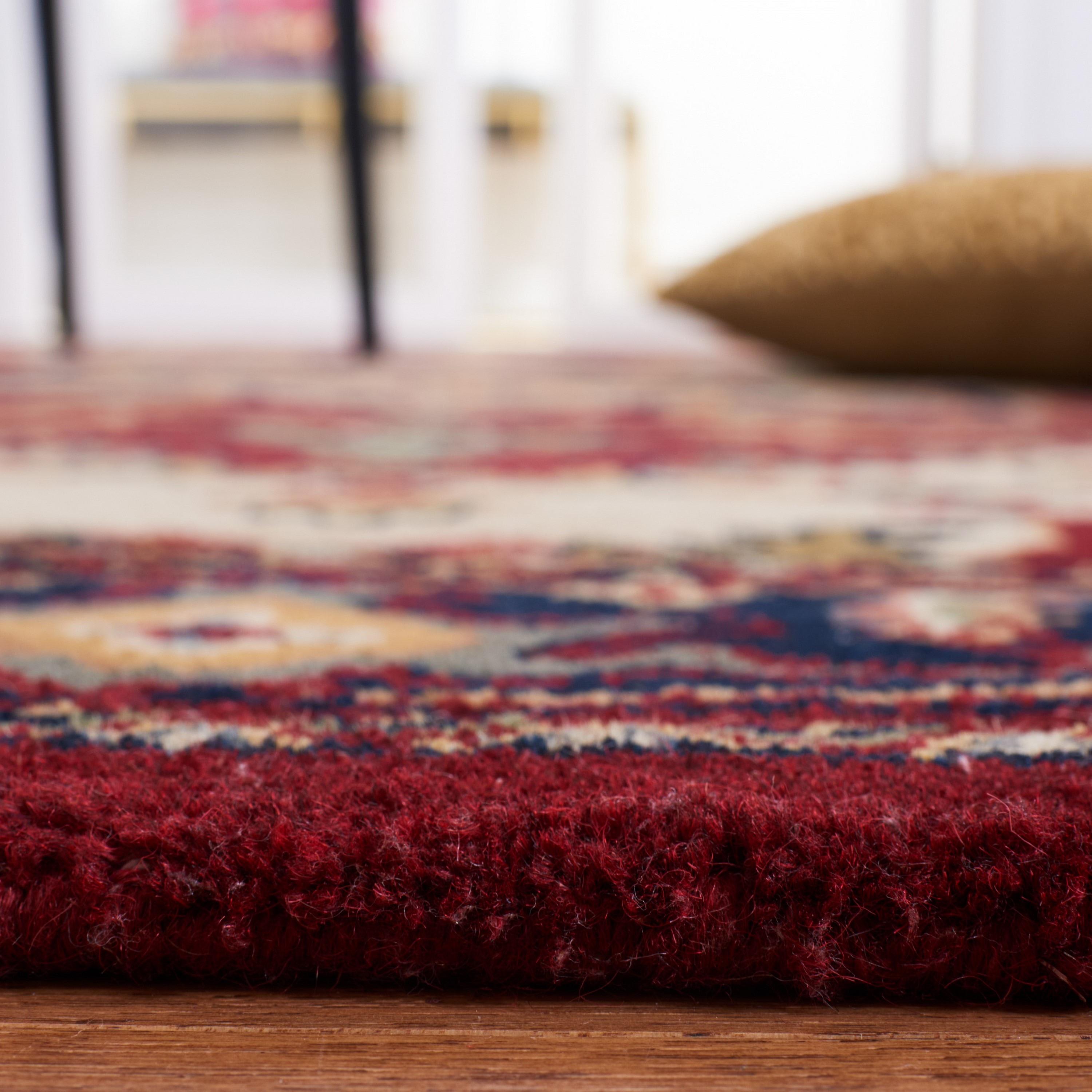 Heritage HG625 Handmade Area Rug - 6'x6' - Red - Safavieh