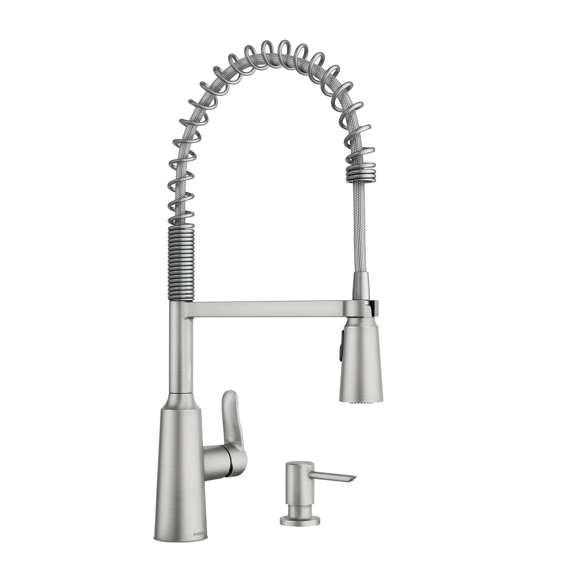 Moen 87807SRS Edwyn Single Handle High Arc Kitchen Faucet, Stainless Steel