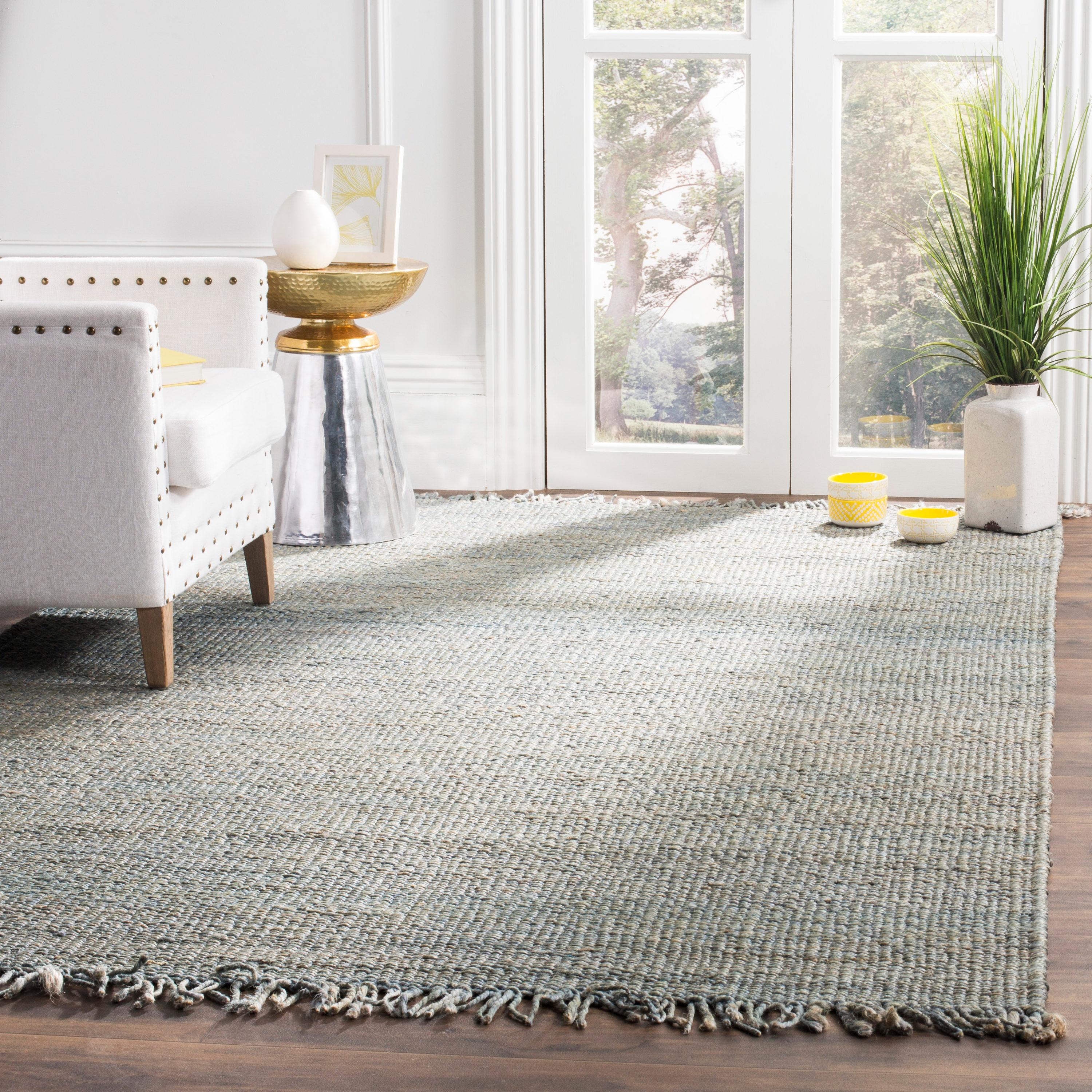 Natural Fiber NF368 Hand Woven Area Rug - Blue - 6'x6' - Safavieh.