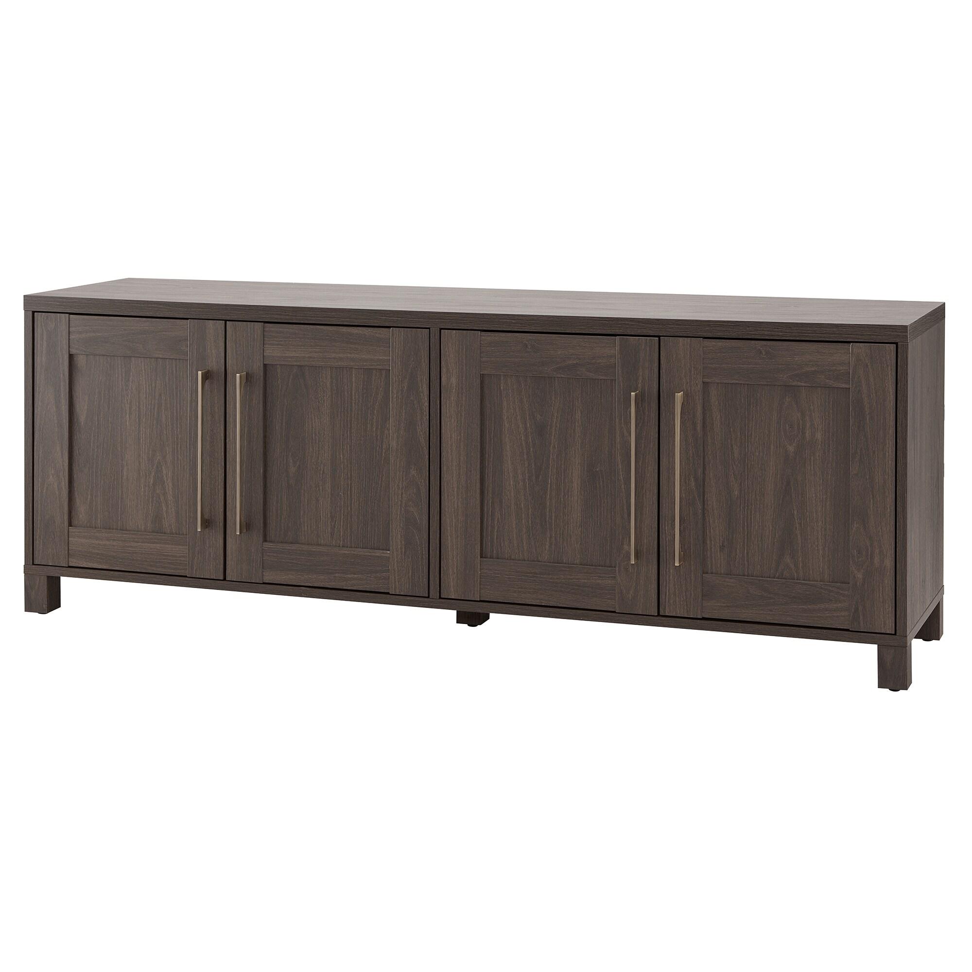 Evelyn&Zoe Chabot Rectangular TV Stand for TV's up to 75", Alder Brown