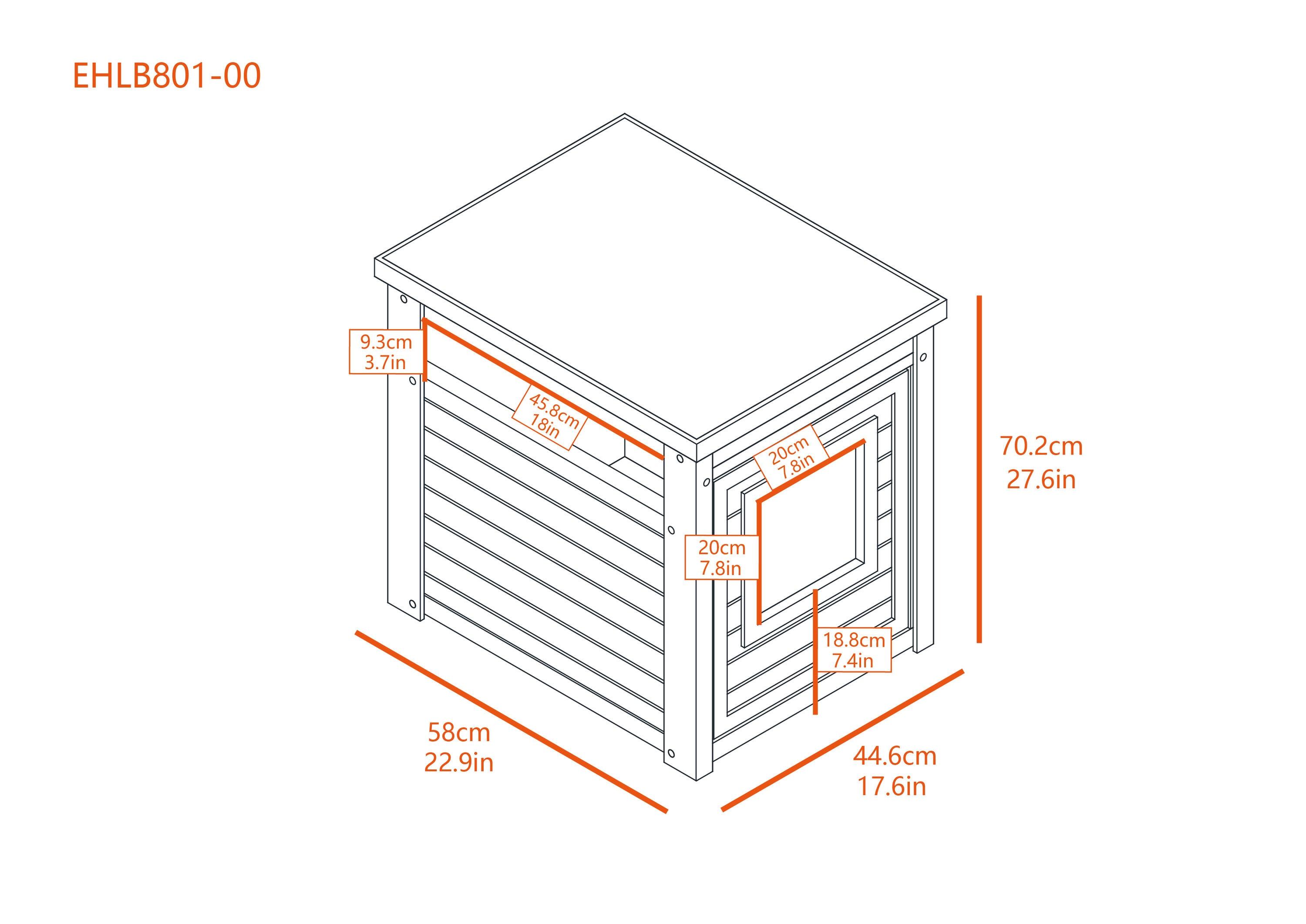 New Age Pet® ECOFLEX® Litter Loo® Litter Box Enclosure End Table, Durable and Eco-Friendly Wood Plastic Composite, Easy to Clean, Flip Down Door for Simple Cleanup, No Tool Assembly- Russset Brown