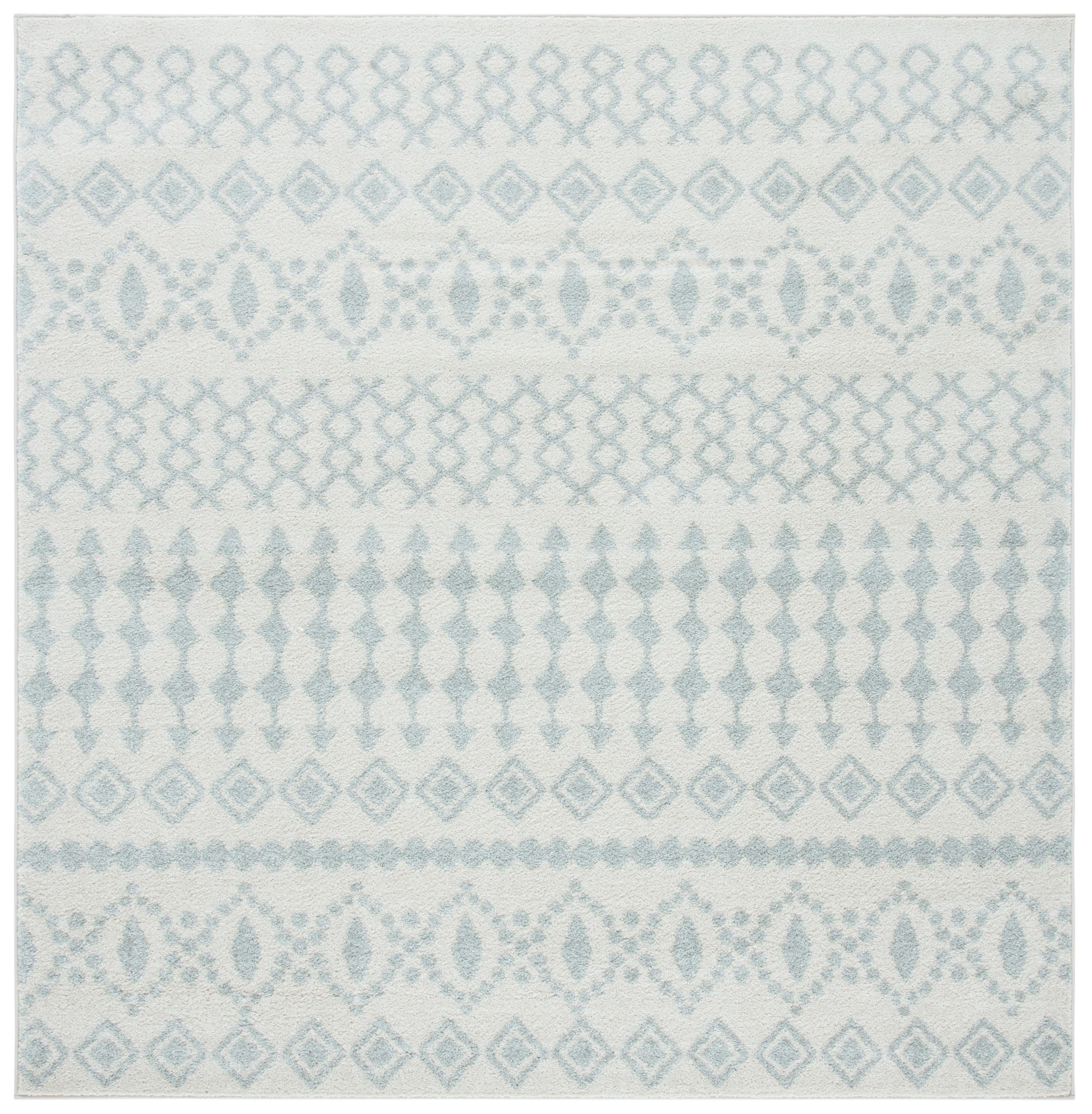 Tulum TUL240 Power Loomed Area Rug - Ivory/Light Grey - 6'7"x6'7" - Safavieh.