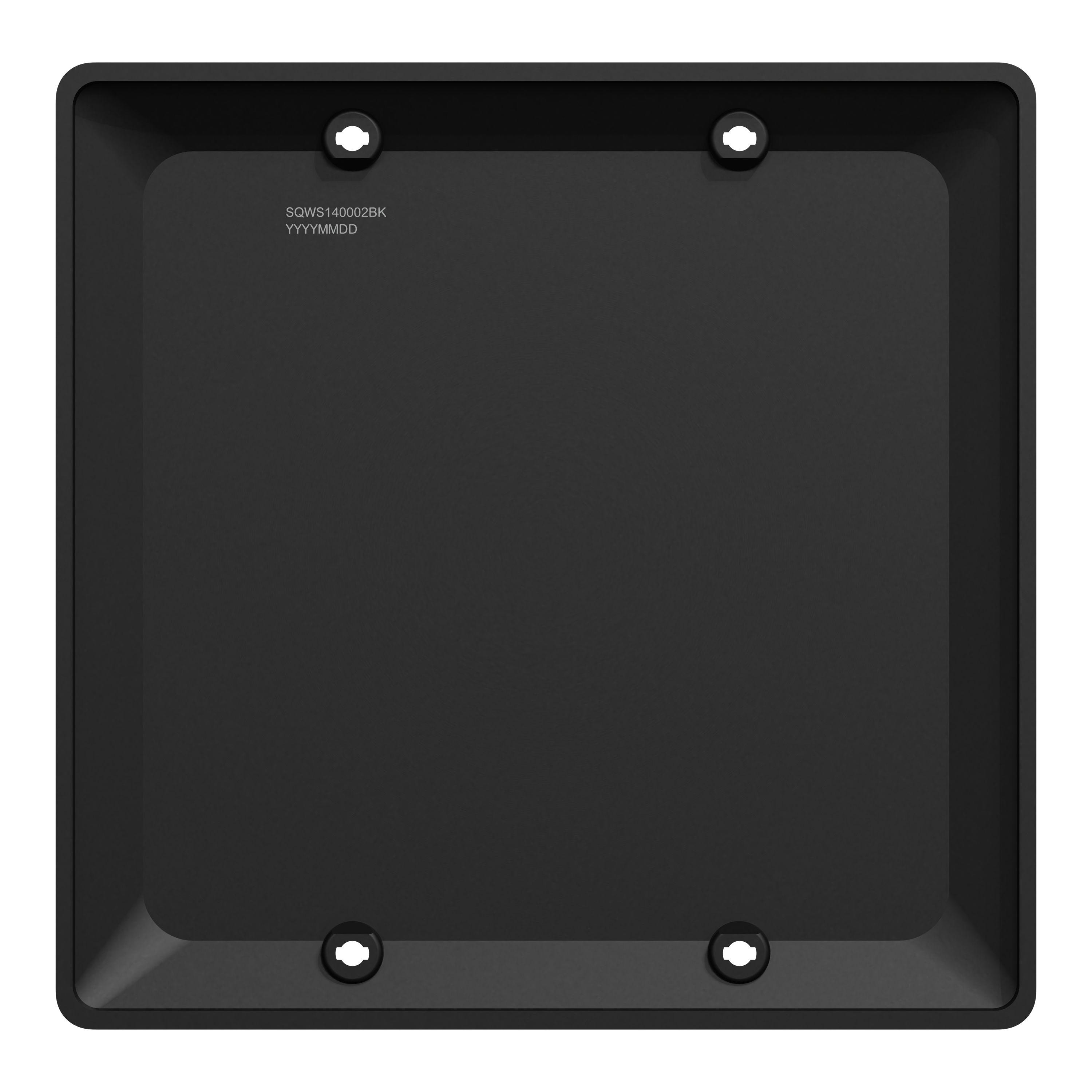 Matte Black 2-Gang Smooth Polycarbonate Wall Plate