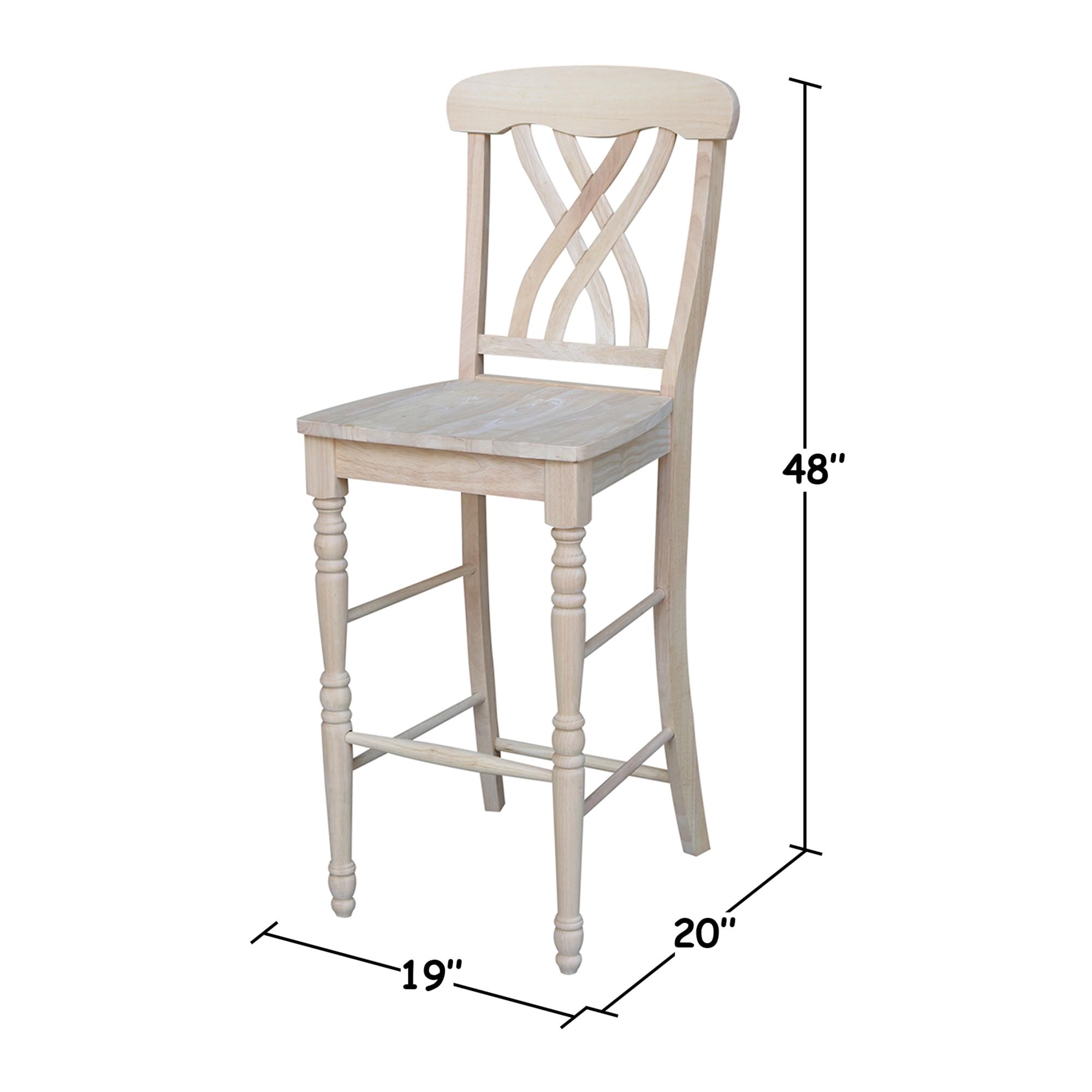 30 in. Seat Height Lattice Bar Height Stool