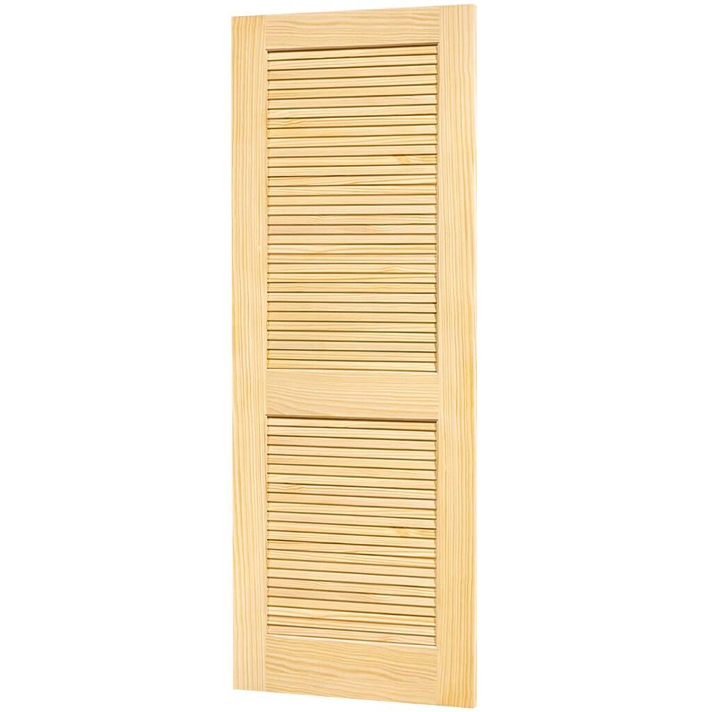 Kimberly Bay Louvered Solid Wood Unfinished Slab Standard Door