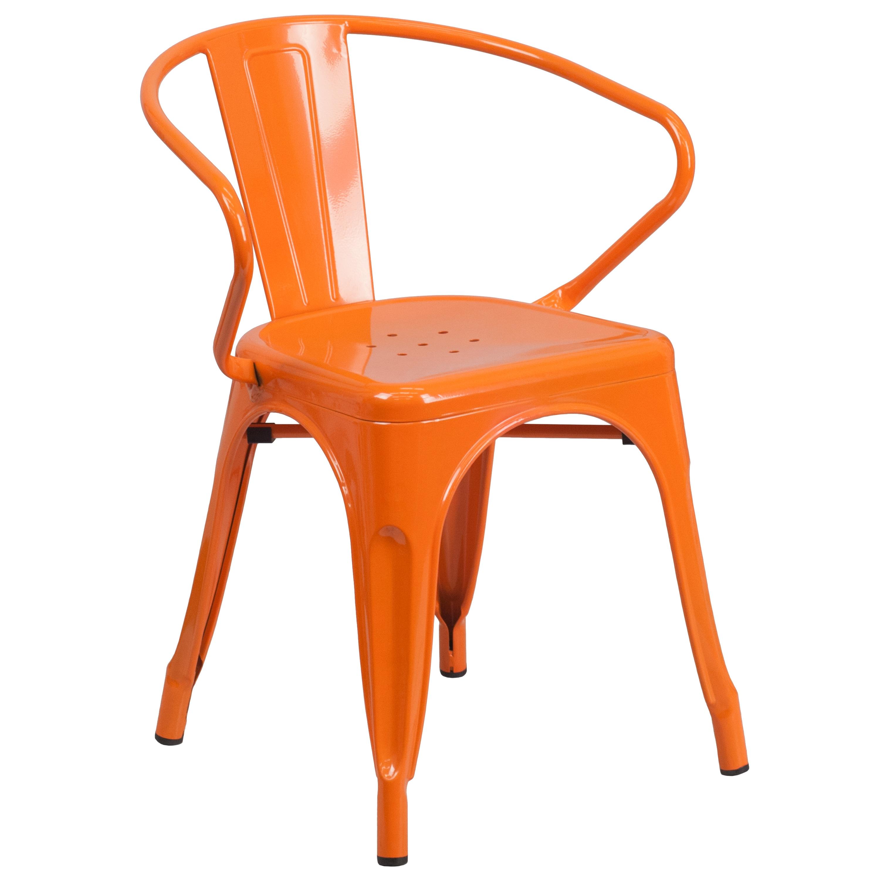 Hucheson Metal Indoor-Outdoor Chair with Arms