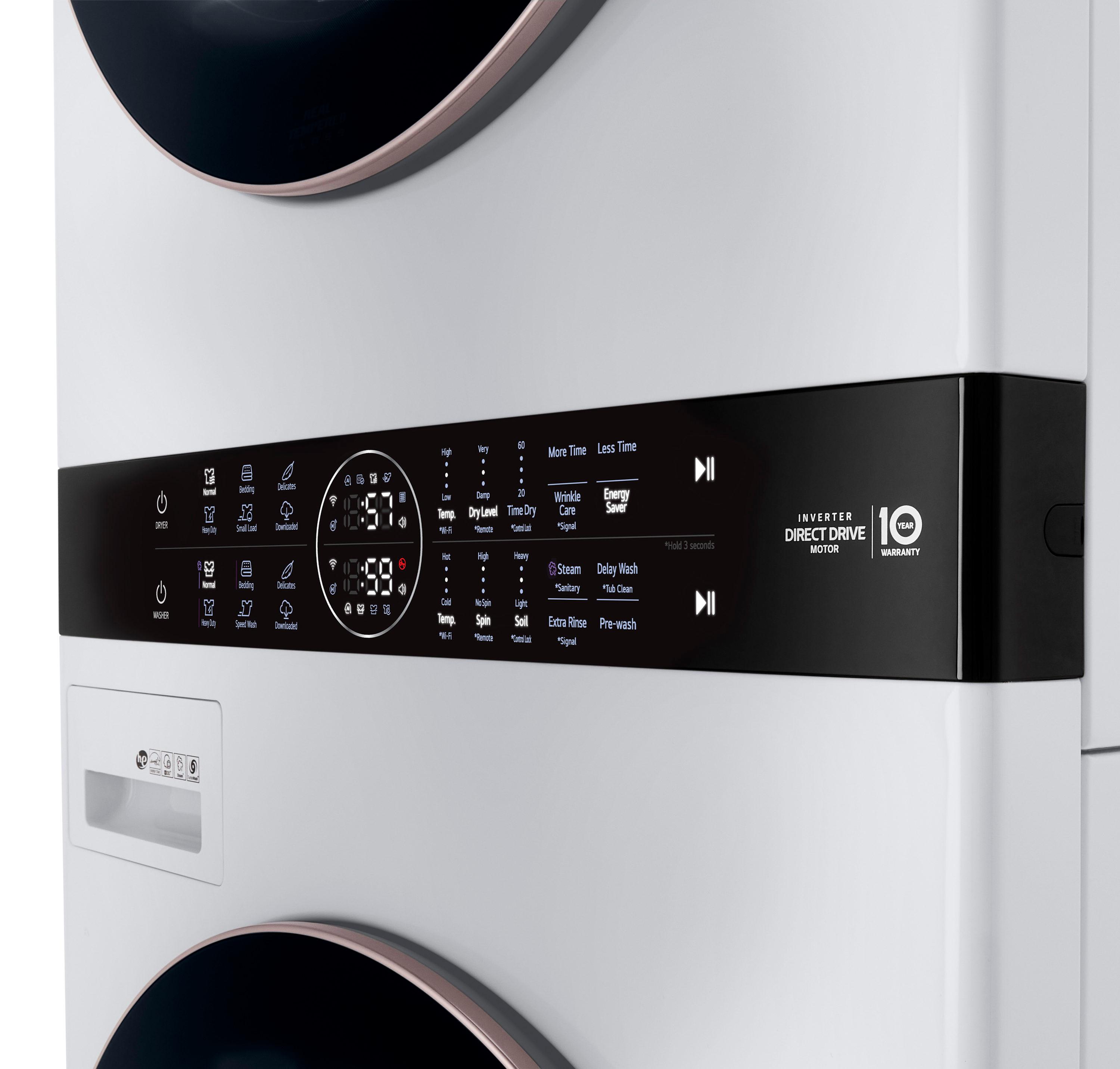 LG WKE100HWA 27 inch White WashTower™ with Center Control™ 4.5 cu. ft. Washer and 7.4 cu. ft. Electric Drye