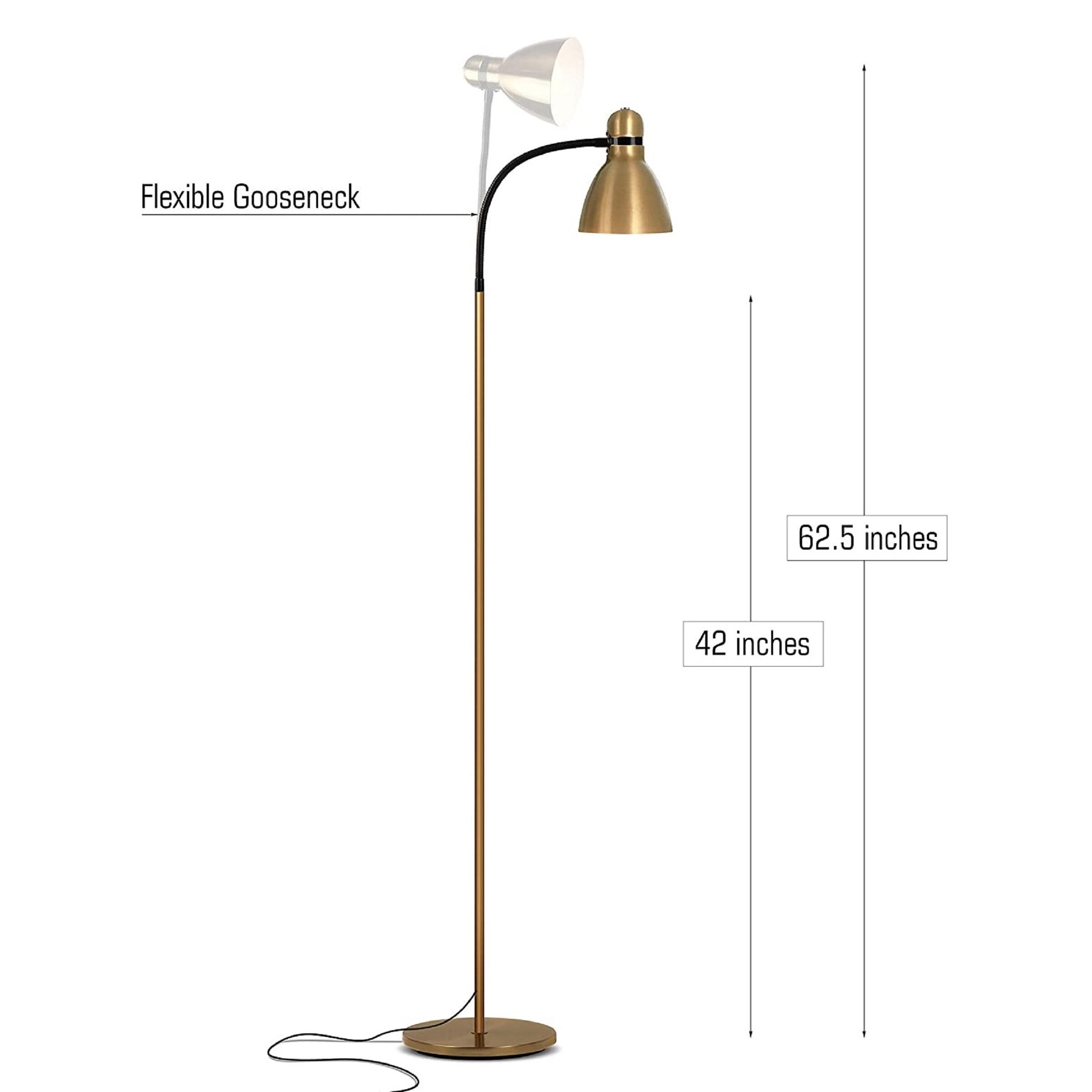 Avery Industrial 3-Way Dimming LED Floor Lamp with Metal Cone Shade