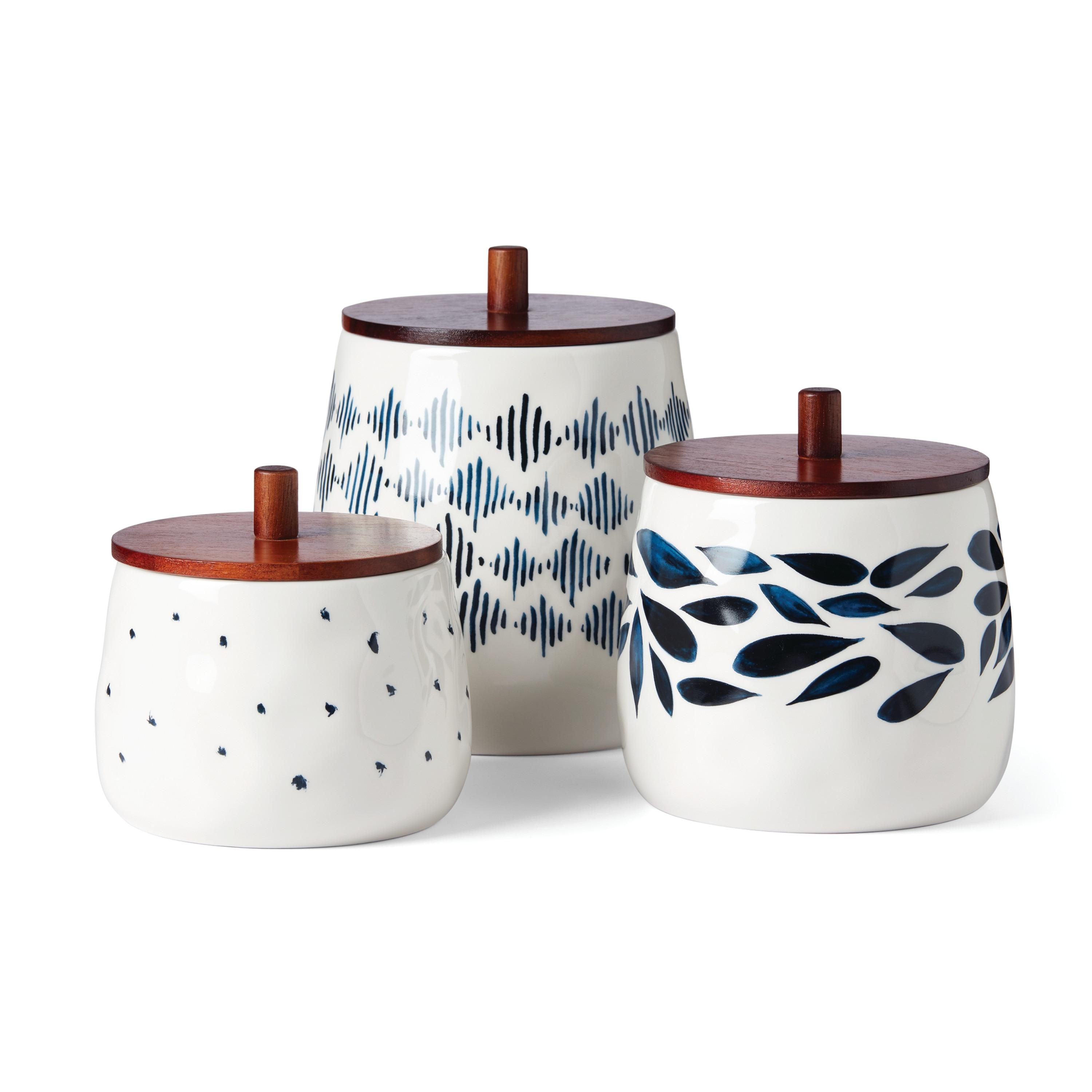 Lenox Blue Bay 3-Piece Set Canisters