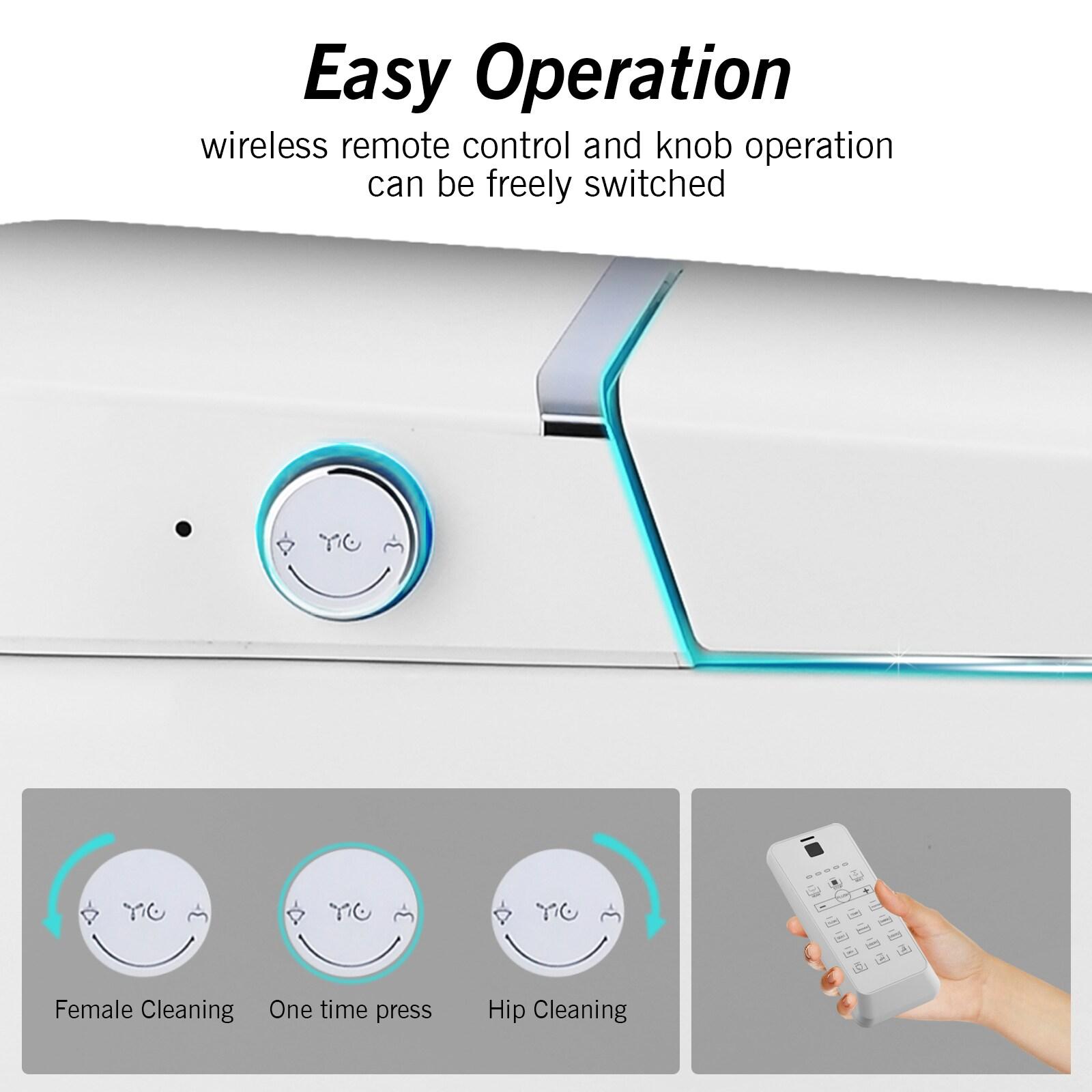 VIBRANTBATH 1.1 Gallons GPF Elongated Bidet Toilet (Seat Included)