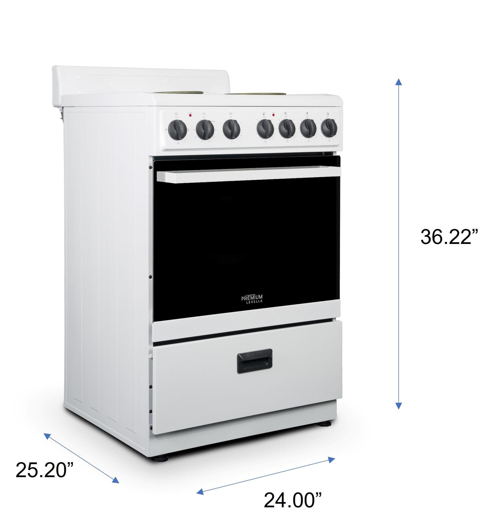 Premium Levella 24" 2.7 Cubic Feet Smart Electric Free Standing Range with 4 Burners