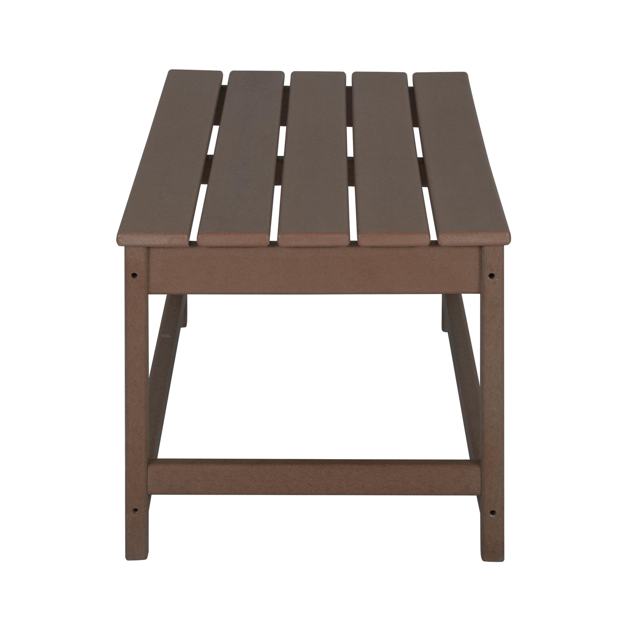 Polytrends  Laguna Hdpe All Weather Outdoor Patio Coffee And Side Tables (3-Piece Set) Dark Brown