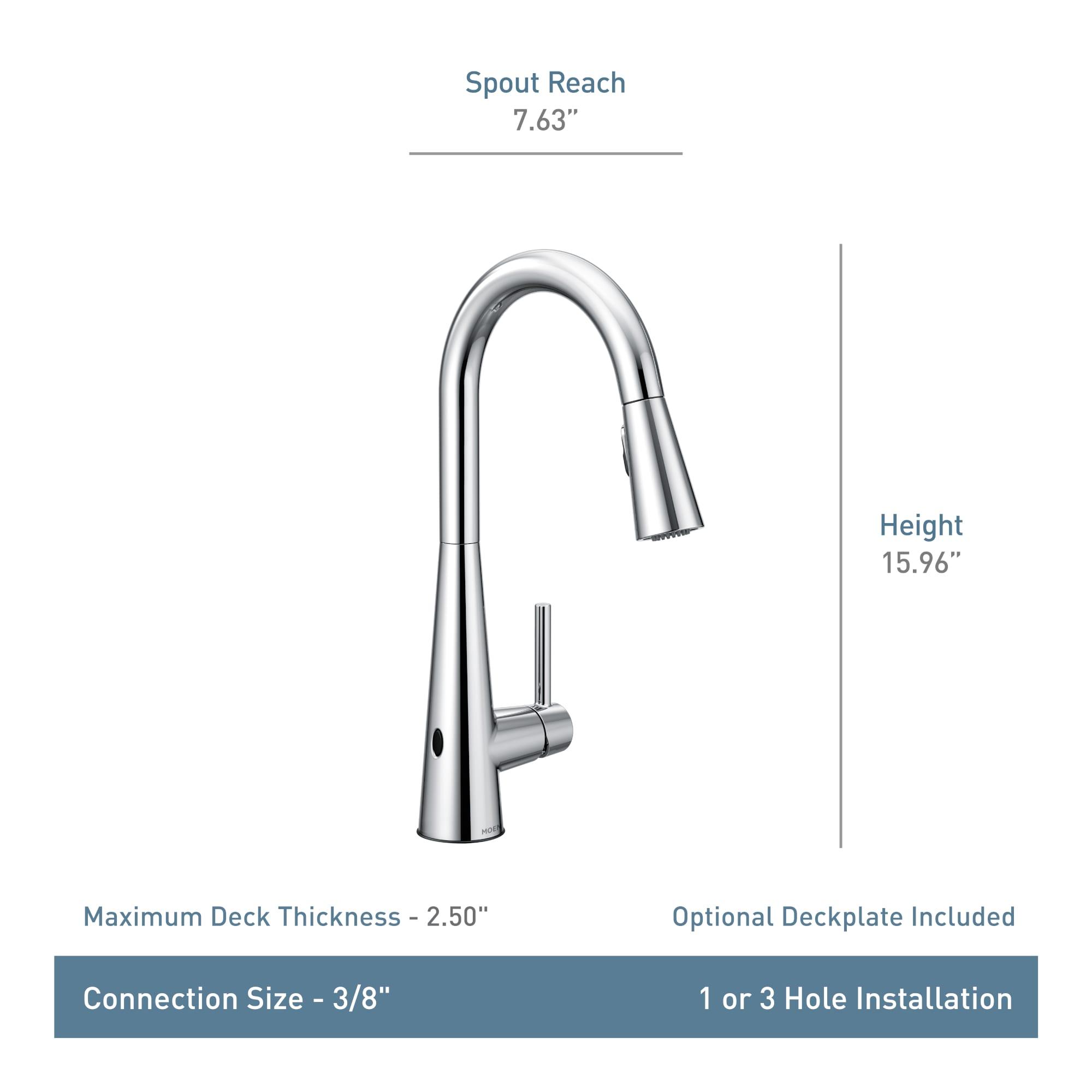 Sleek Pull Down Single Handle Kitchen Faucet with Power Boost Technology and Duralock