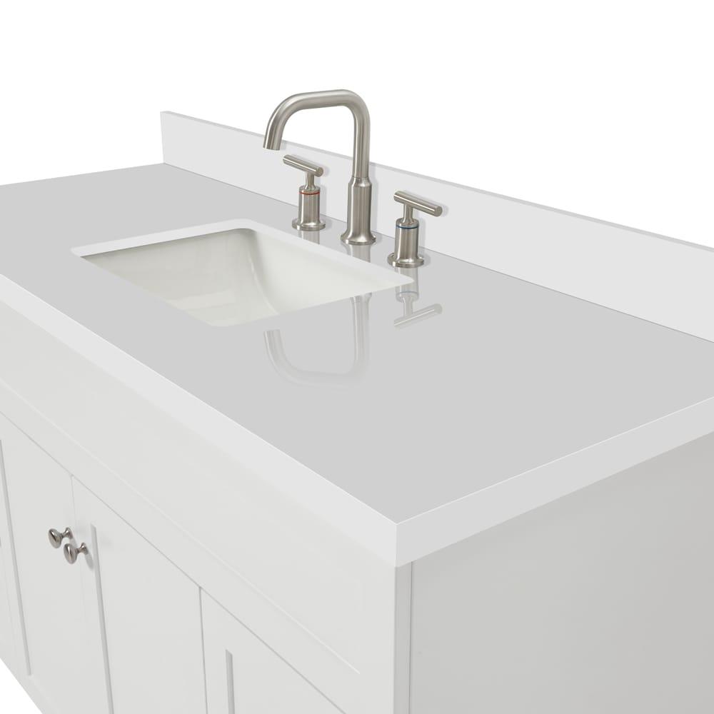 Ariel F055s-Wq-Vo Hamlet 55" Freestanding Single Basin Vanity Set - White