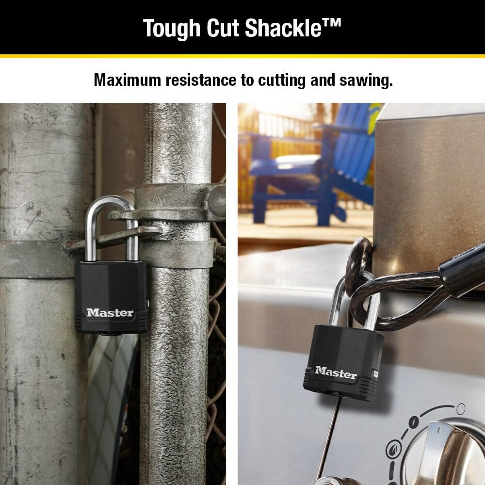 Master Lock Black Heavy Duty Weather Resistant Steel Padlock 4-Pack