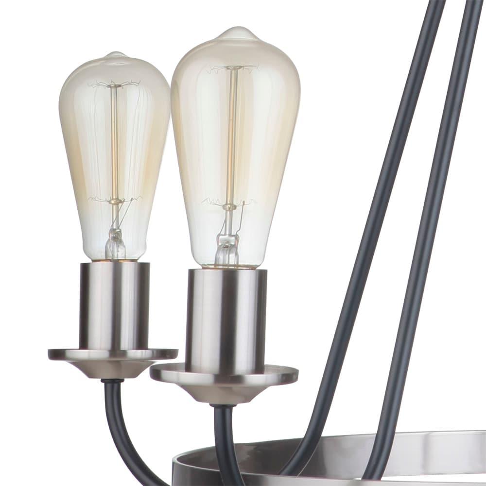 Craftmade Lighting Randolph 5 - Light Chandelier in  Flat Black/Brushed Polished Nickel