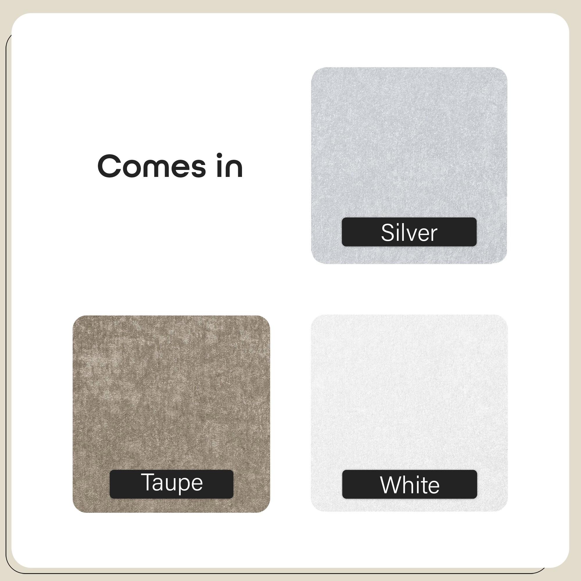 Achim Home Furnishing: Peri Window Curtain Panels with Tulip Tab Top, Taupe, 52" x 63"