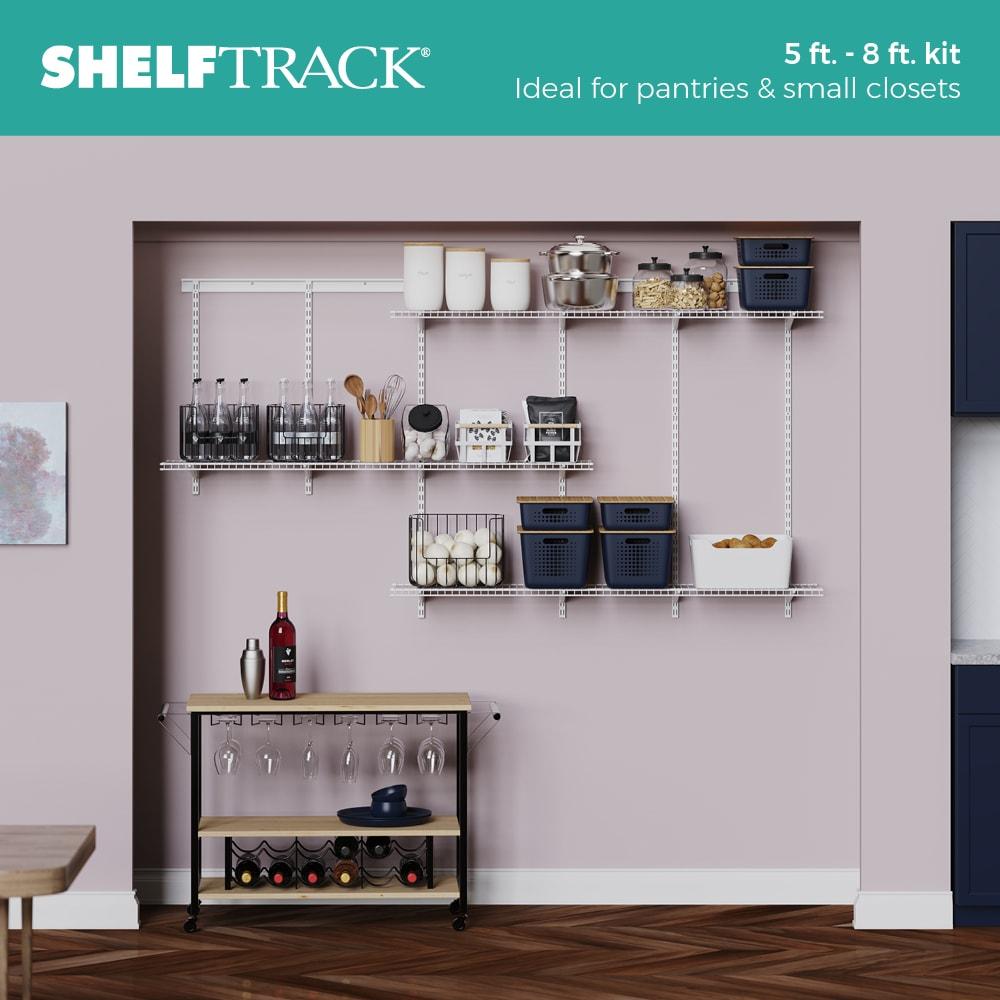 ShelfTrack 60" W - 96" W Closet System Starter Kit