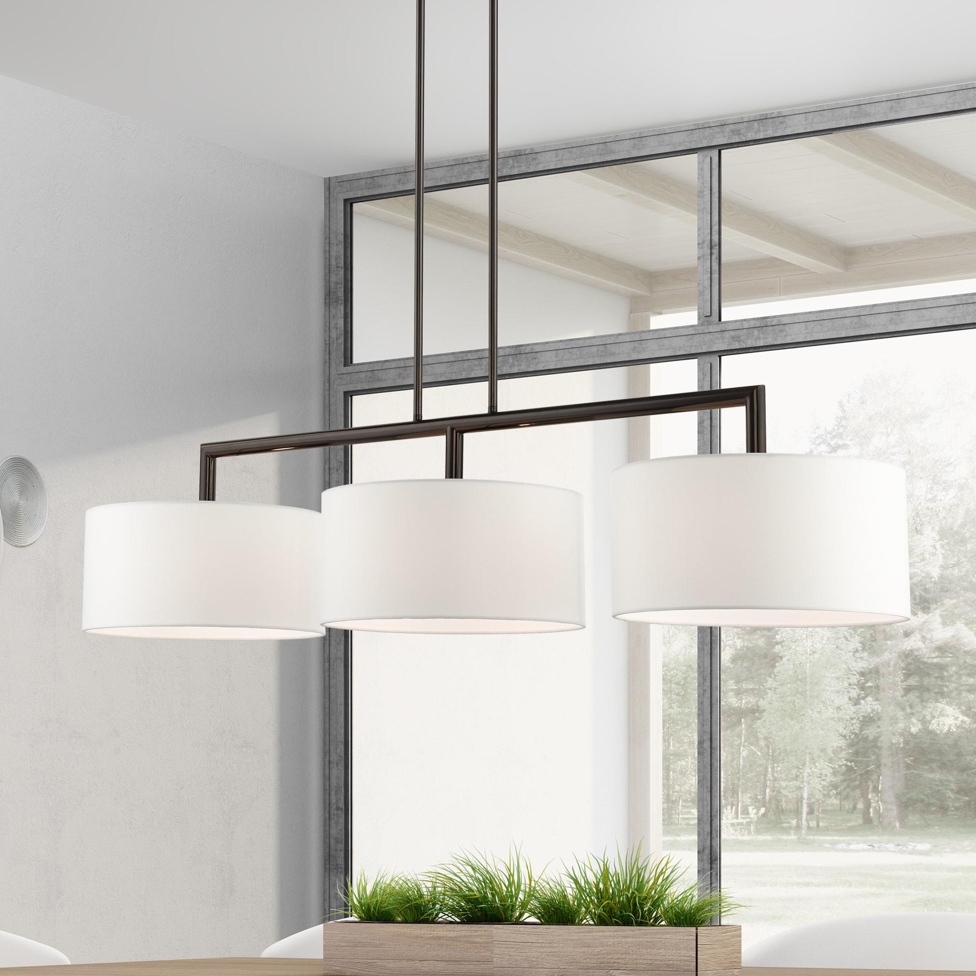 Livex Lighting Meridian 3 - Light Chandelier in  Black Chrome