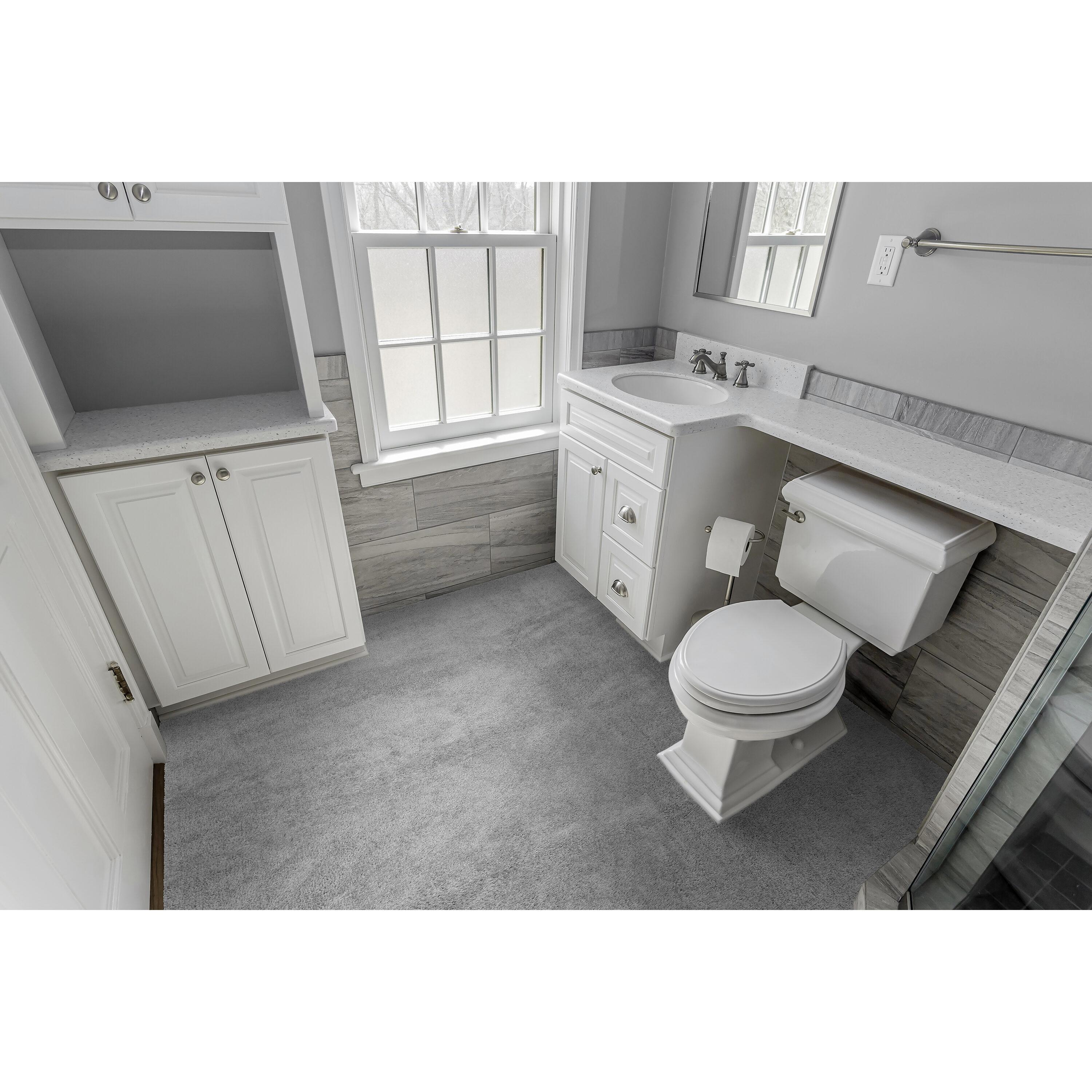 5'x6' Washable Bathroom Carpet Platinum Gray - Garland Rug