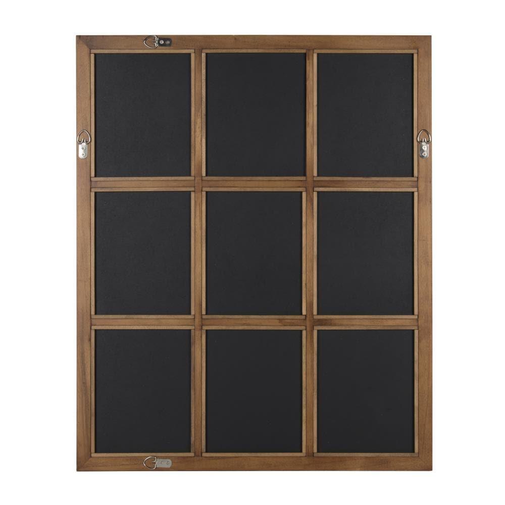 26" x 32" Hogan Windowpane Framed Wall Mirror Natural - Kate and Laurel