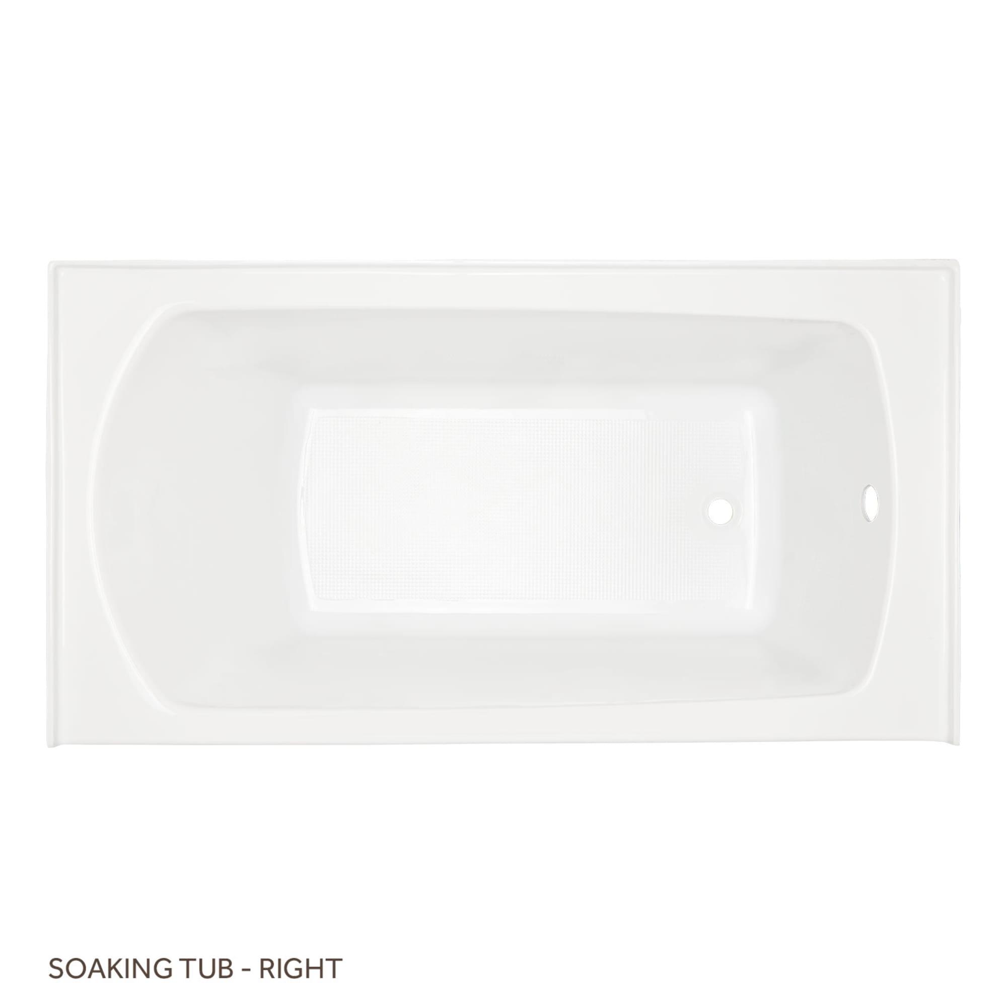 Signature Hardware Bradenton 60'' x 30'' Alcove/Tile In Soaking Acrylic Bathtub