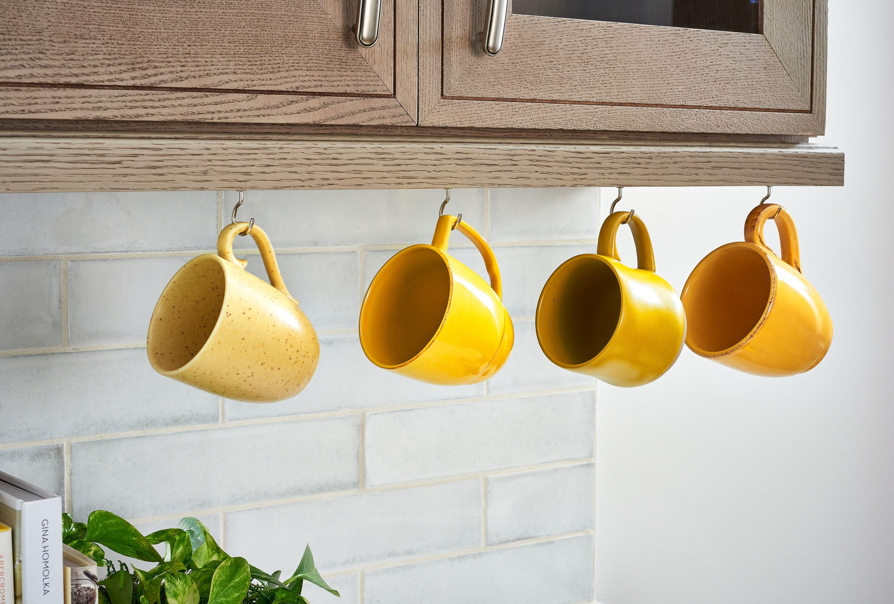 Hillman 55pk Cup Hook Assortment Kit: Steel Screw Hooks for Ceiling & Picture Hanging, Multicolored, 0.5" Length