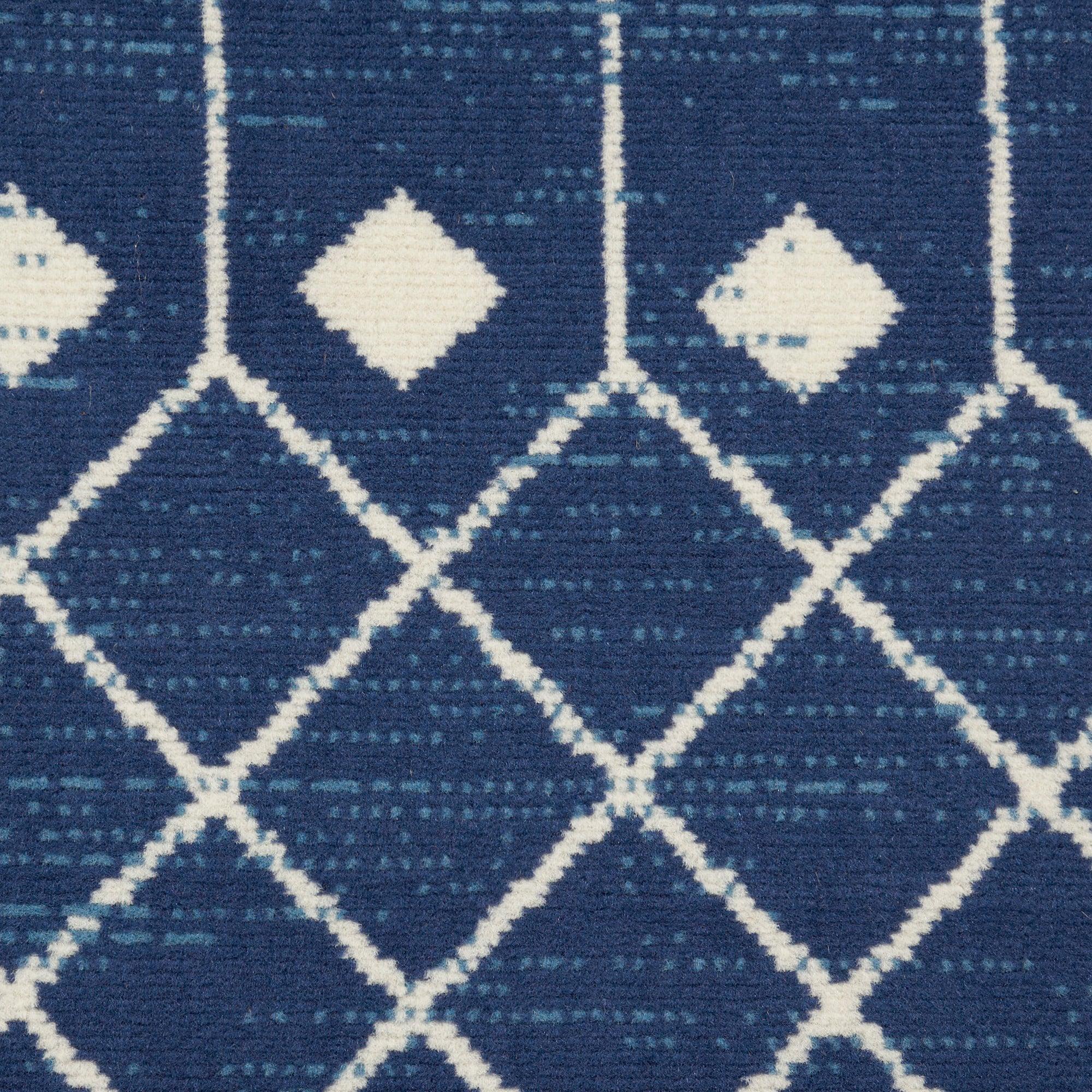 Nourison Grafix GRF37 Indoor Area Rug Navy 2'3" x 12'