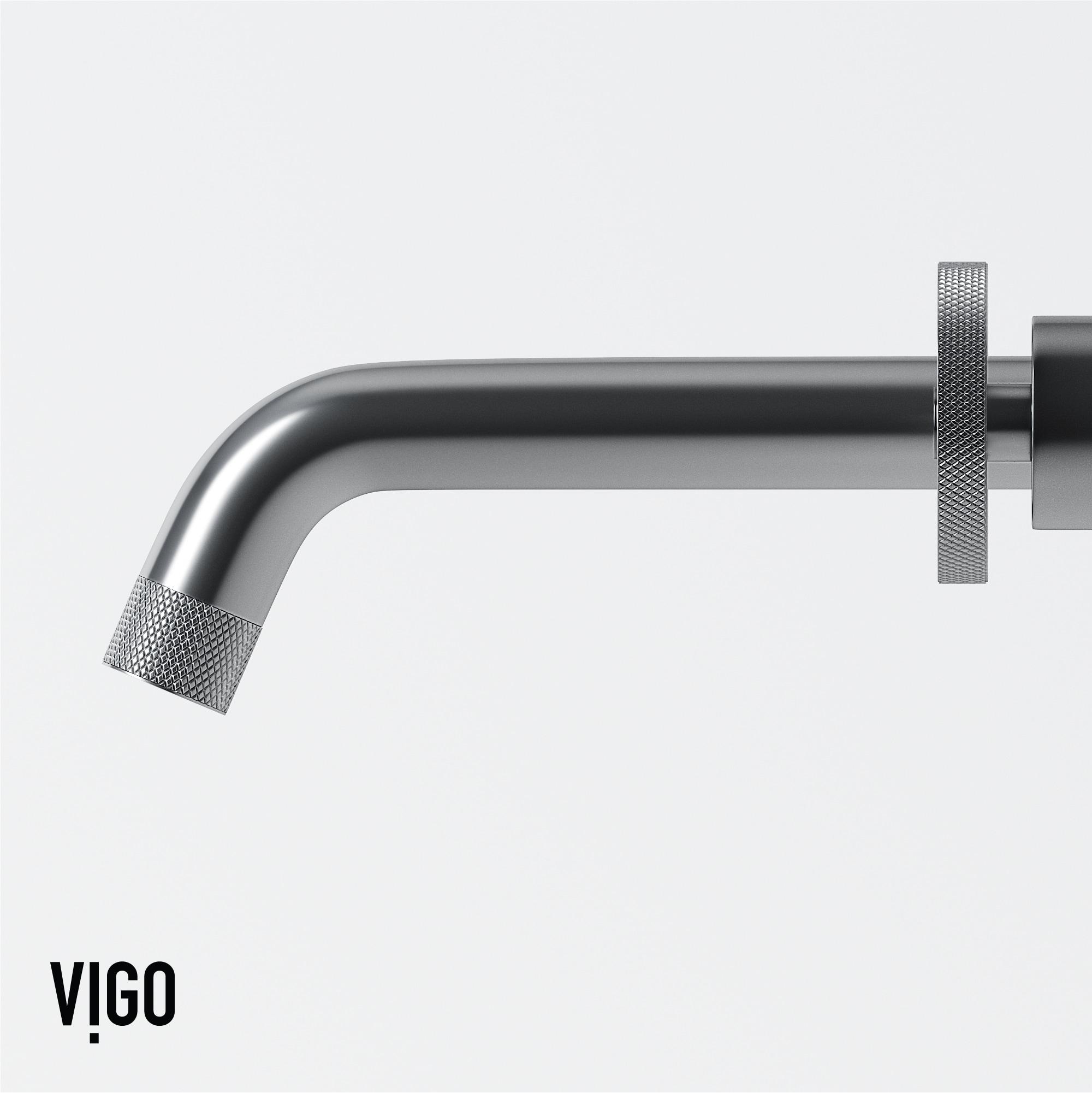Cass 3" H Two Handle WaterSense Wall Mount Bathroom Faucet