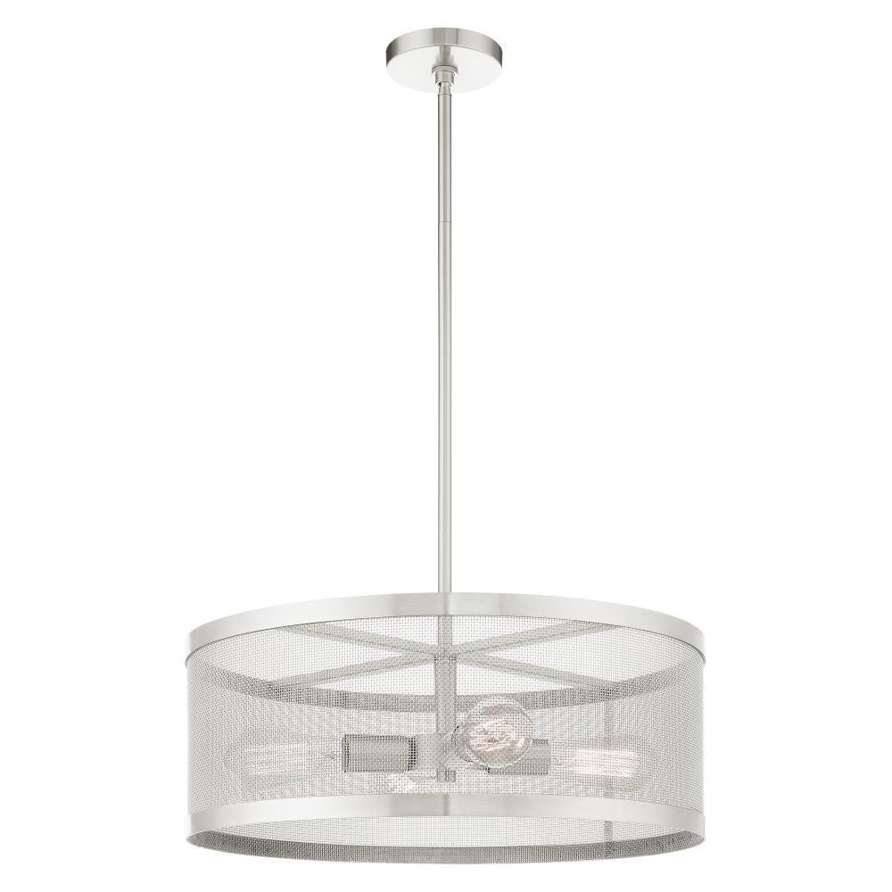 Livex Lighting Industro 4 - Light Chandelier in  Brushed Nickel