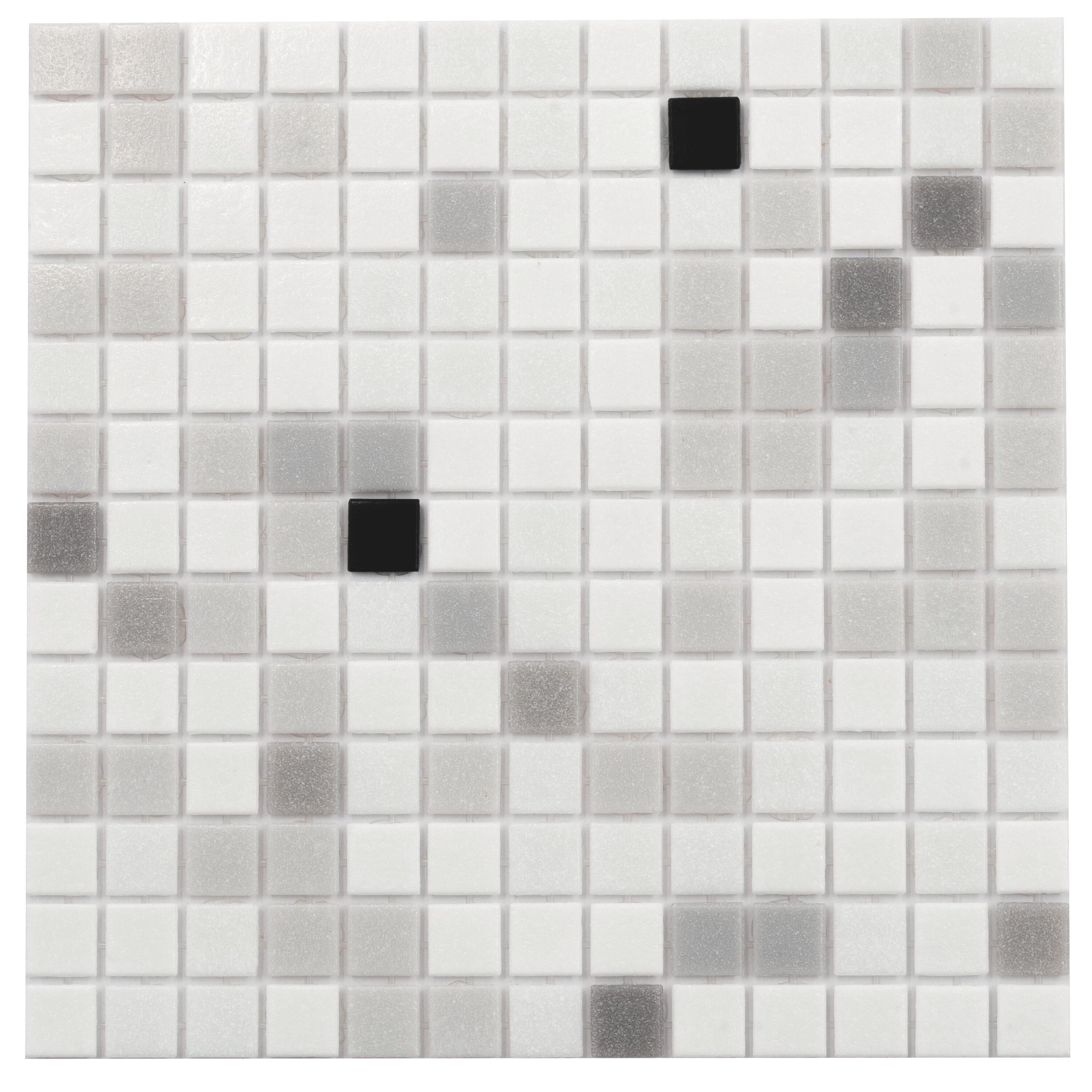 Mingles 0.8" x 0.8" Glass Mosaic Grid Wall & Floor Tile