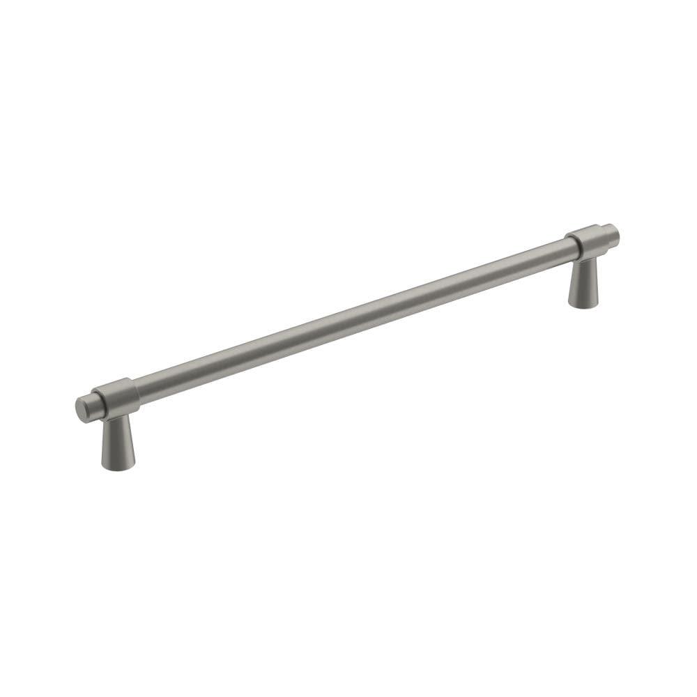 Amerock Destine 8-13/16 inch (224mm) Center-to-Center Satin Nickel Cabinet Pull