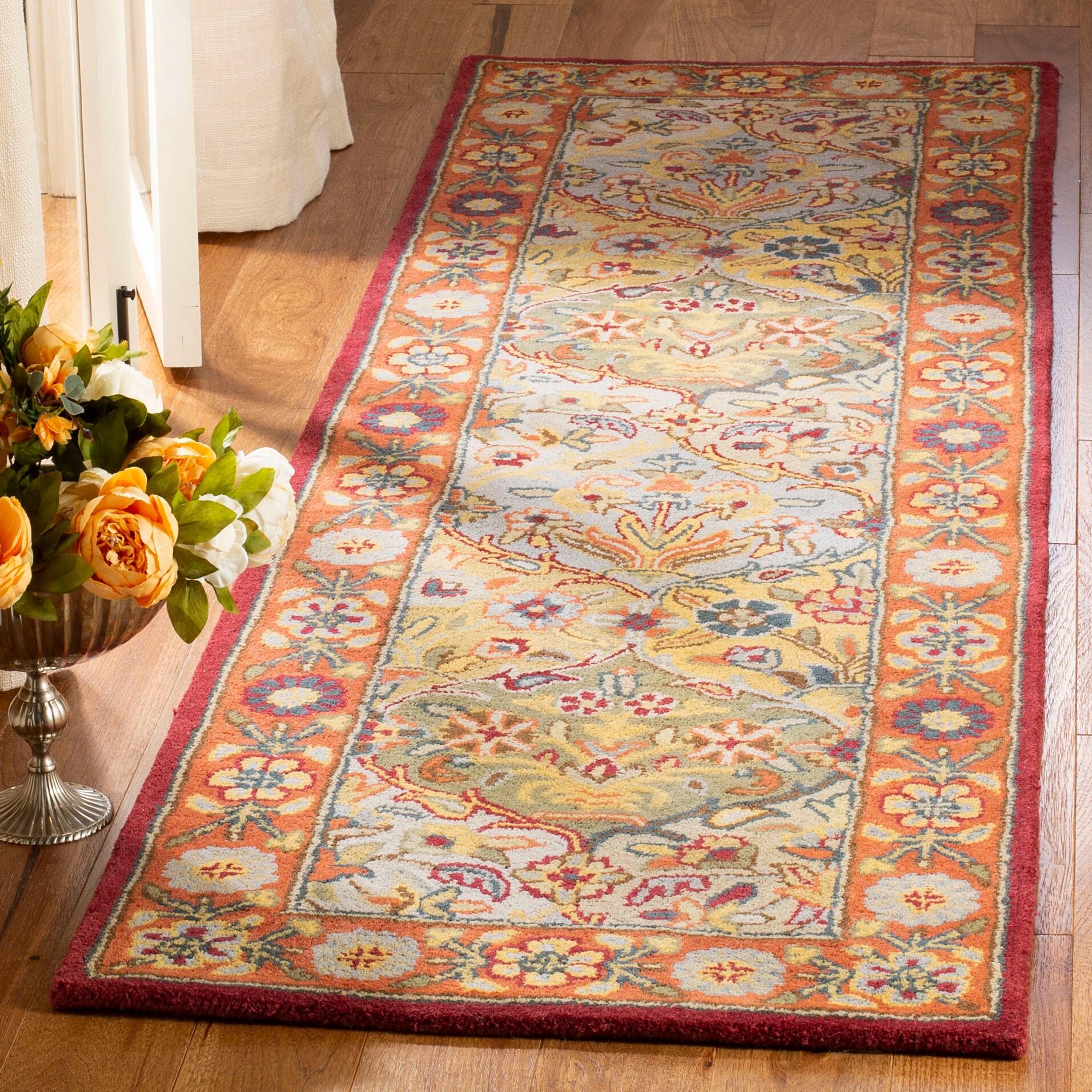 Heritage HG510 Hand Tufted Runner Rug - Multi/Red - 2'3"x10' - Safavieh.