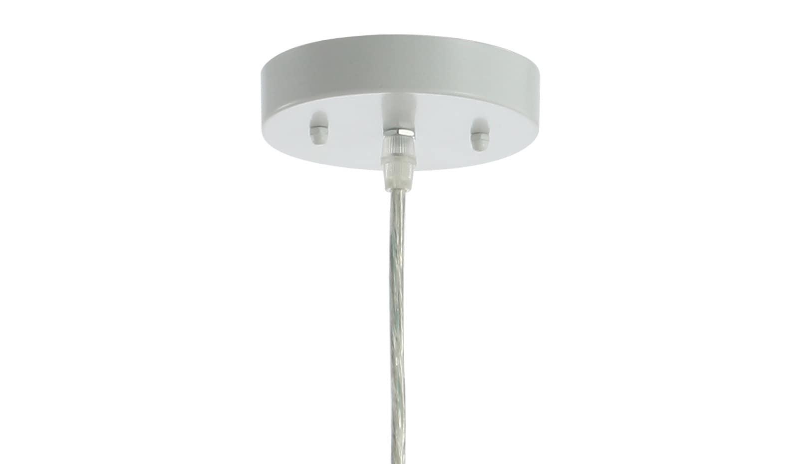 Campana 20" 1-Light Bohemian Modern Woven Rope/Iron LED Pendant, Cream