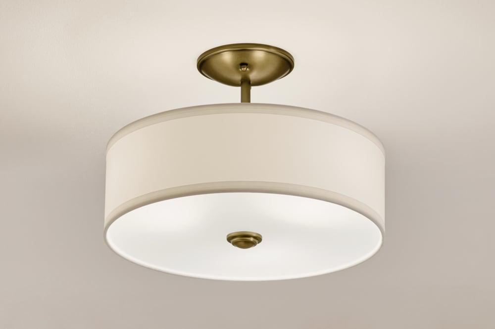 Kichler Lighting Shailene 3 - Light Semi-Flush Mount in  Natural Brass