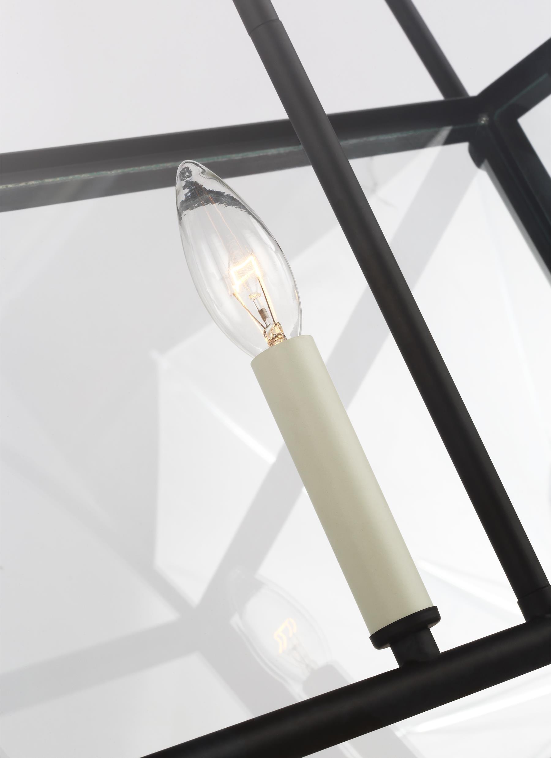 Charleston Midnight Black Glass 7-Light Linear Pendant