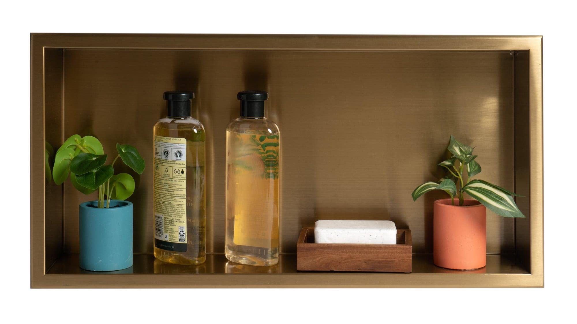 Adhesive Stainless Steel Shower Shelf
