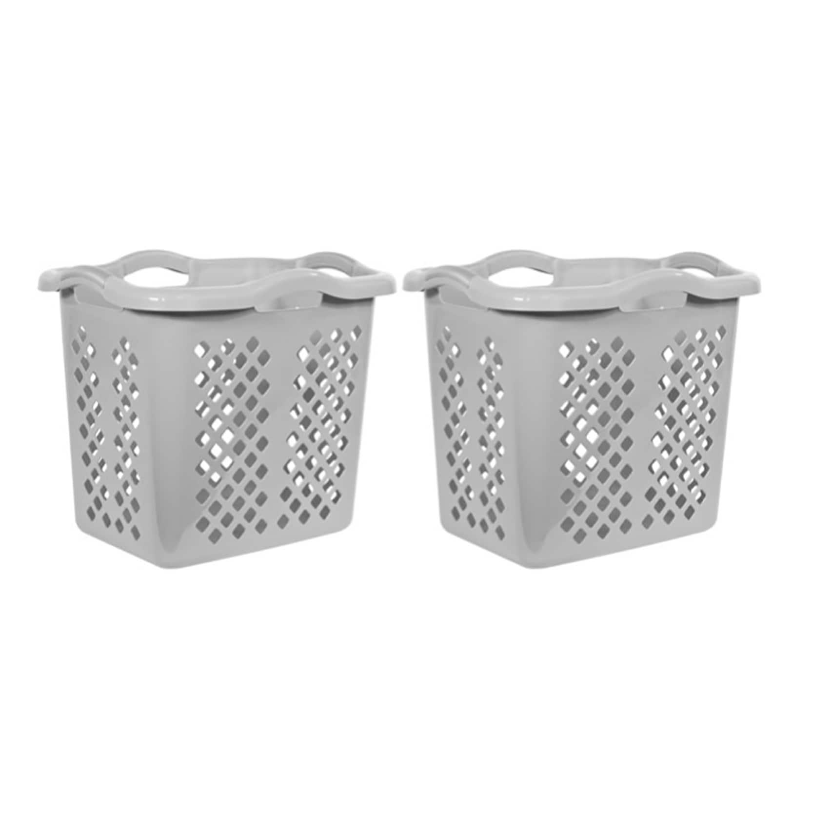 Plastic Laundry Hamper with Handles (Set of 2)