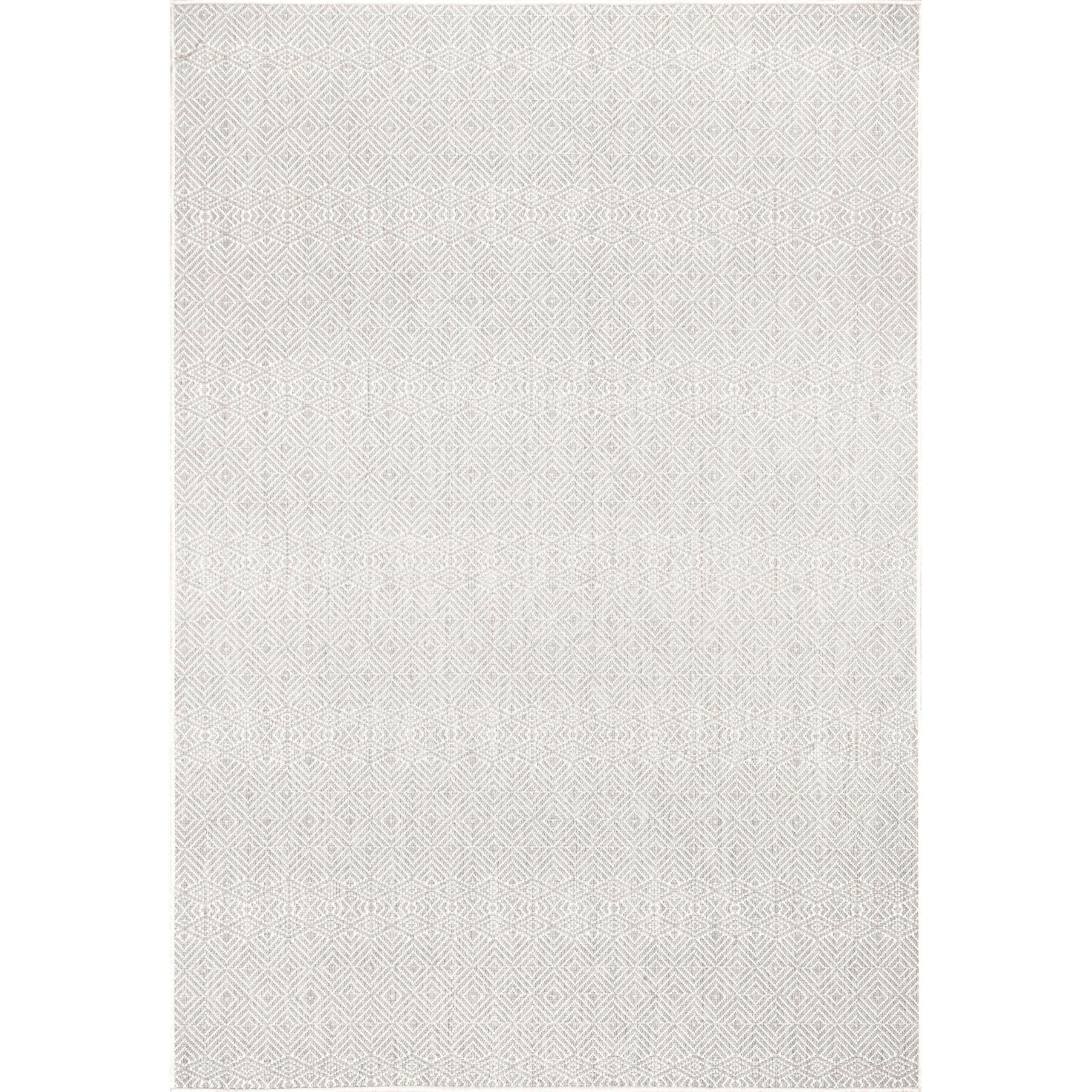 Nuloom Paloma Abstract Geometric Indoor and Outdoor Area Rug, Gray, 4'x6'