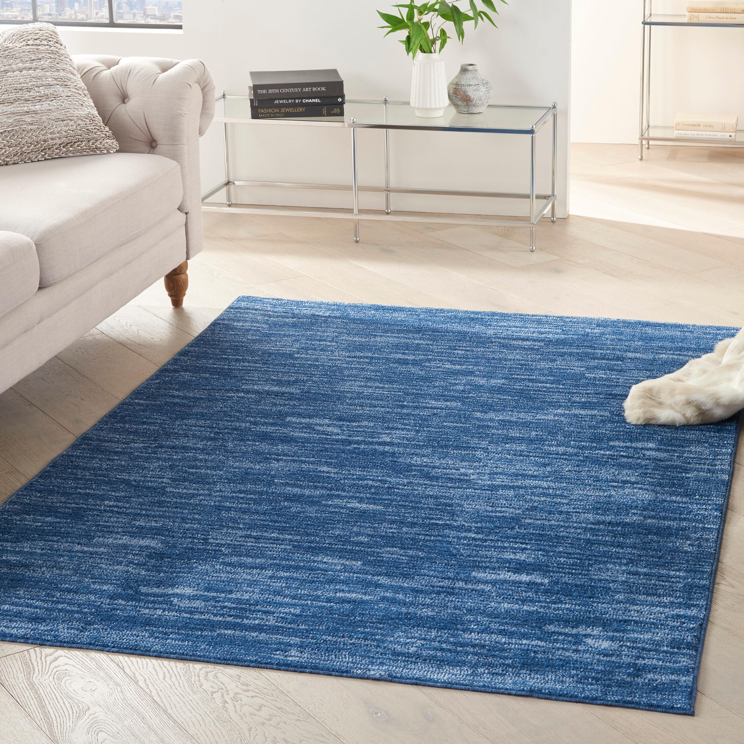 Nourison Nourison Essentials Indoor/Outdoor Navy Blue 4' x 6' Area Rug, (4x6)