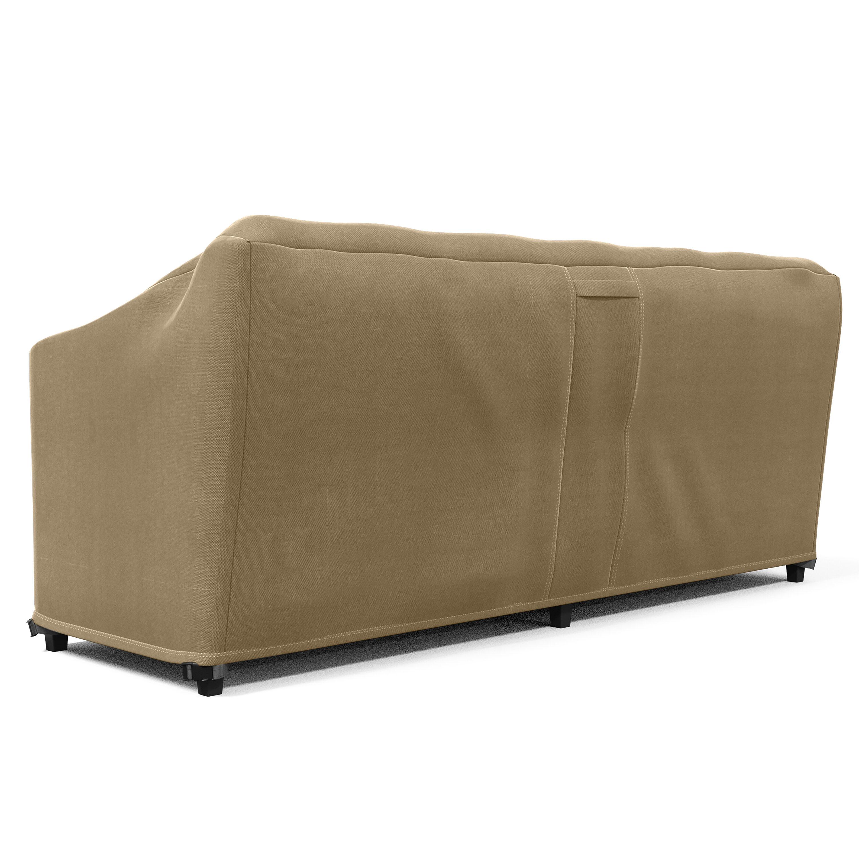 Love Seat Outdoor Furniture Weatherproof Cover - 104" x 32.5" x 33" - Brown