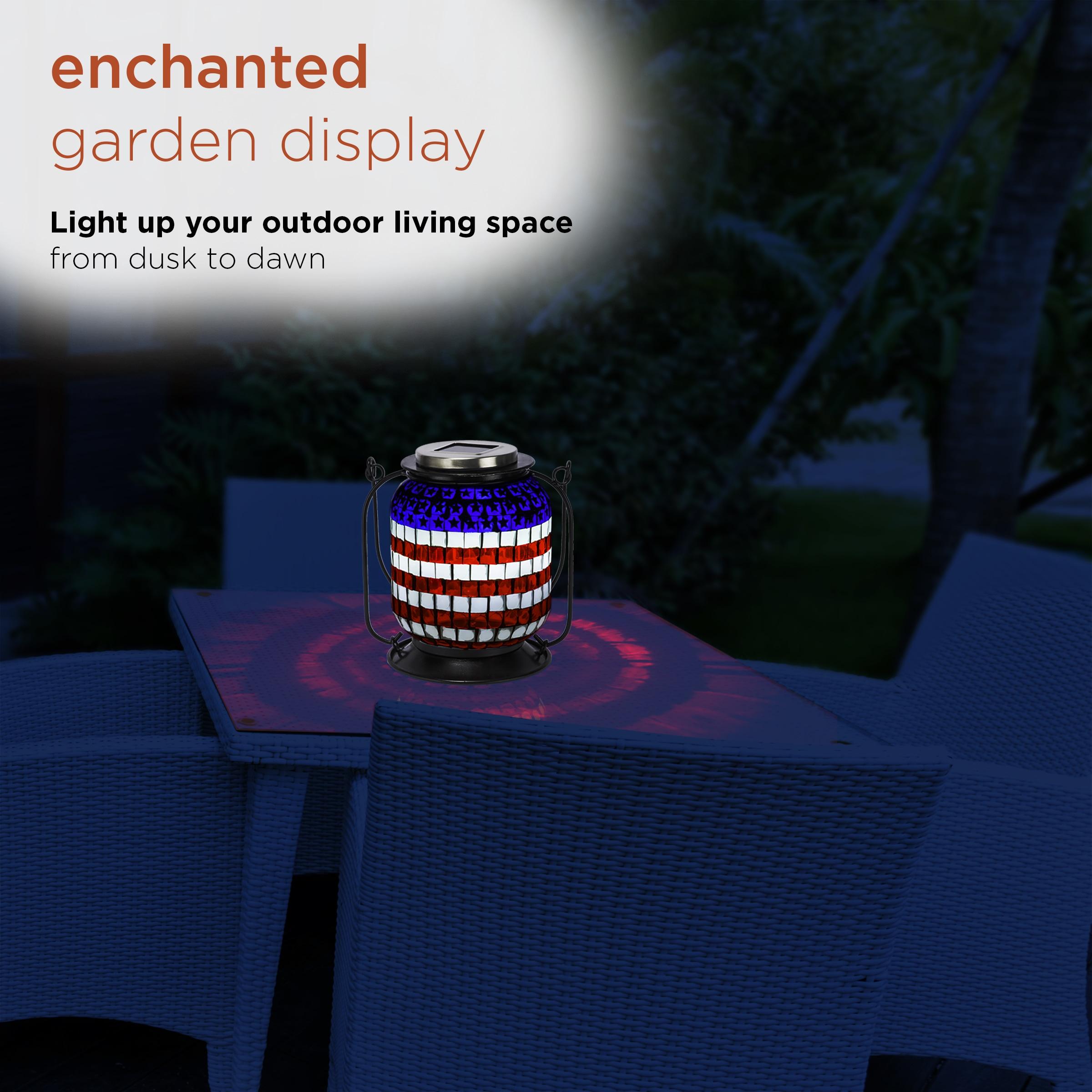 7'' Solar Powered Integrated LED Outdoor Lantern