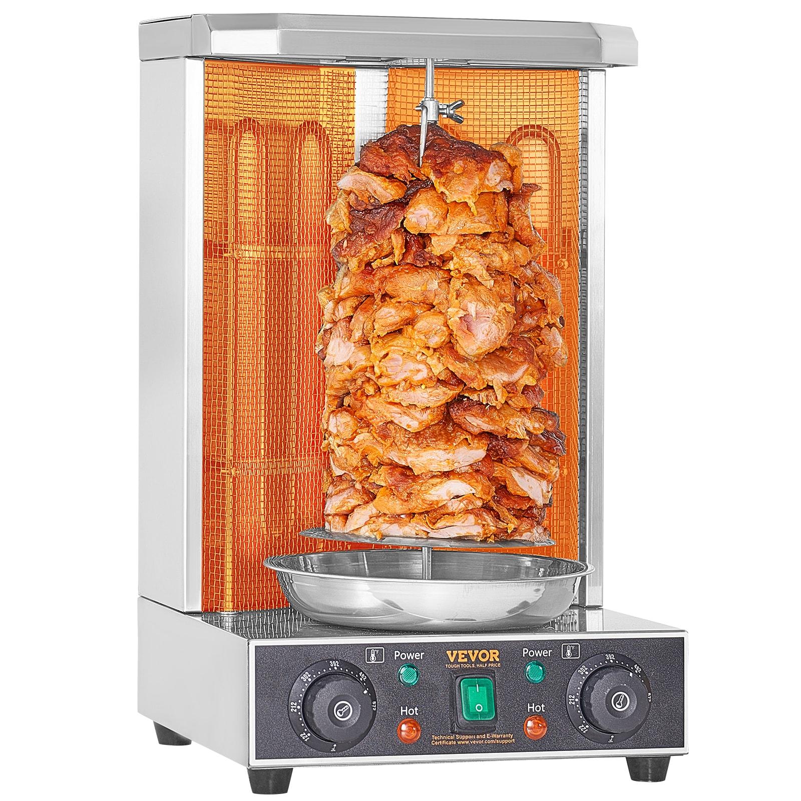 Stellweilan Tessberg Shawarma Grill Machine, 13 lbs Capacity, Chicken Shawarma Cooker Machine with 2 Burners, Electric Vertical Broiler Gyro Rotisserie Oven Doner Kebab Machine, for Home Restaurant Kitchen Parties
