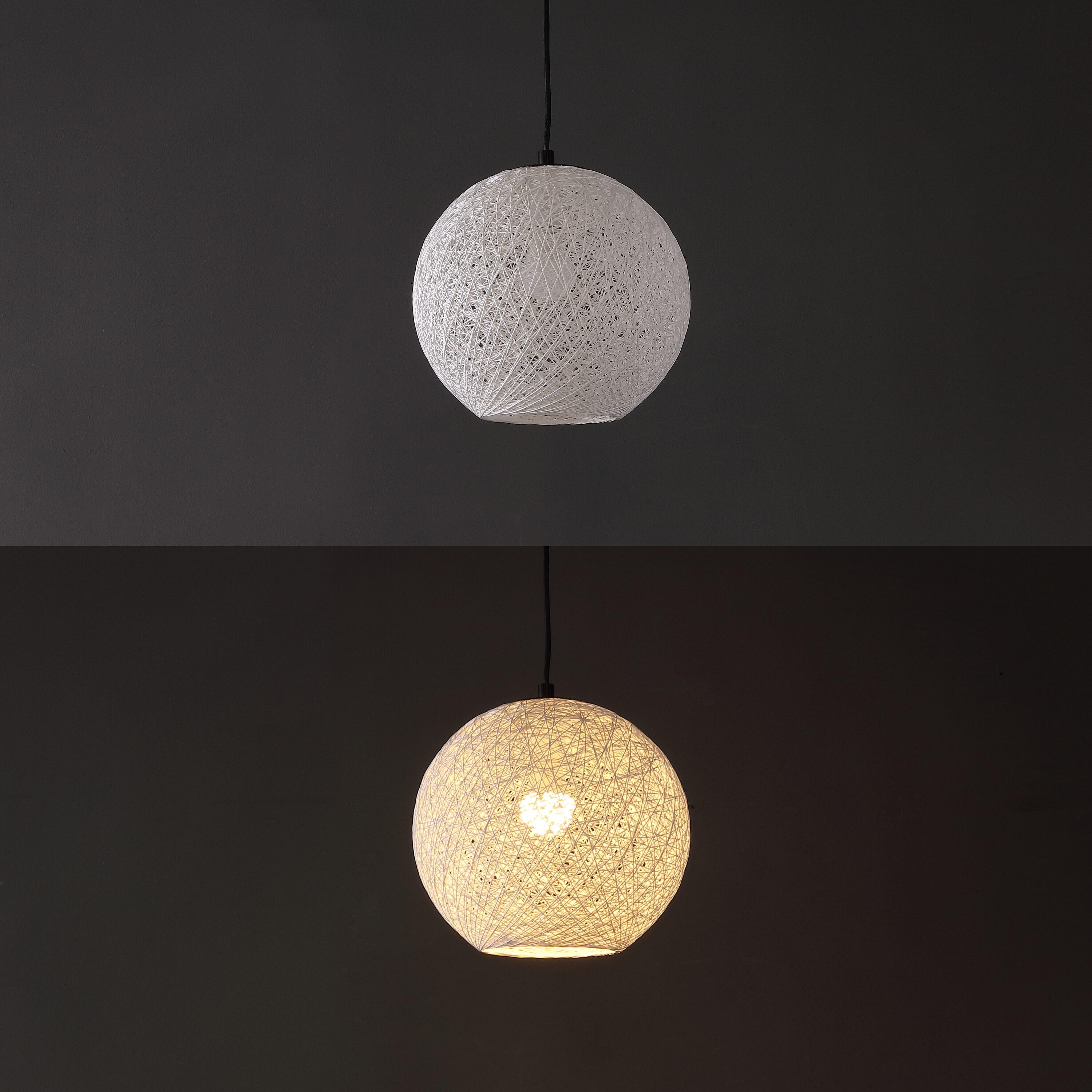 Isla Jade 12" Lacey Bohemian Minimalist Iron/Rope Woven Globe LED Pendant White/Black : 20x20 Inch Polyester, Machine Washable Cloth Napkins