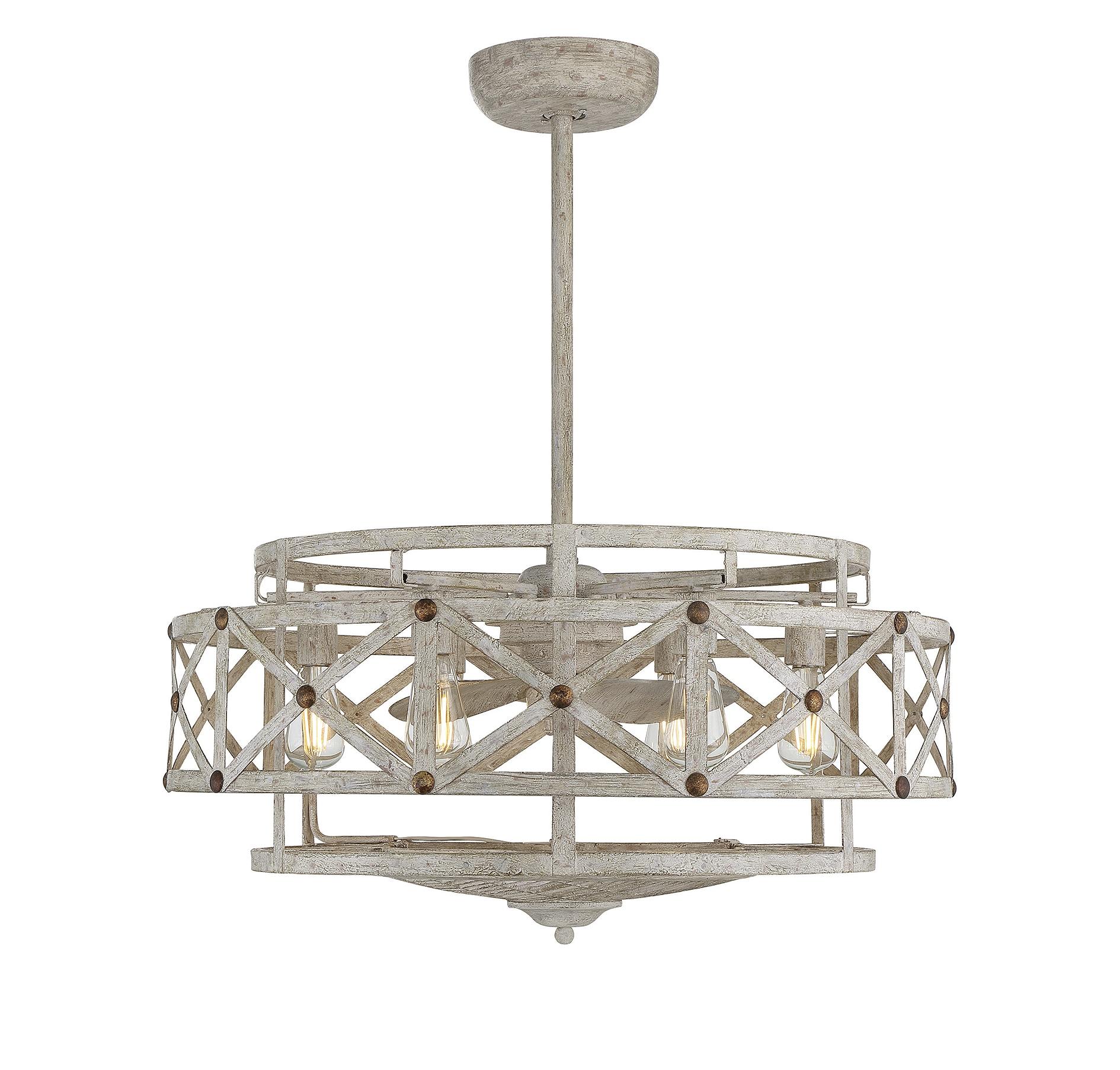 Provence with Gold Accents Six Light Fan D'lier from the Colonade Collection