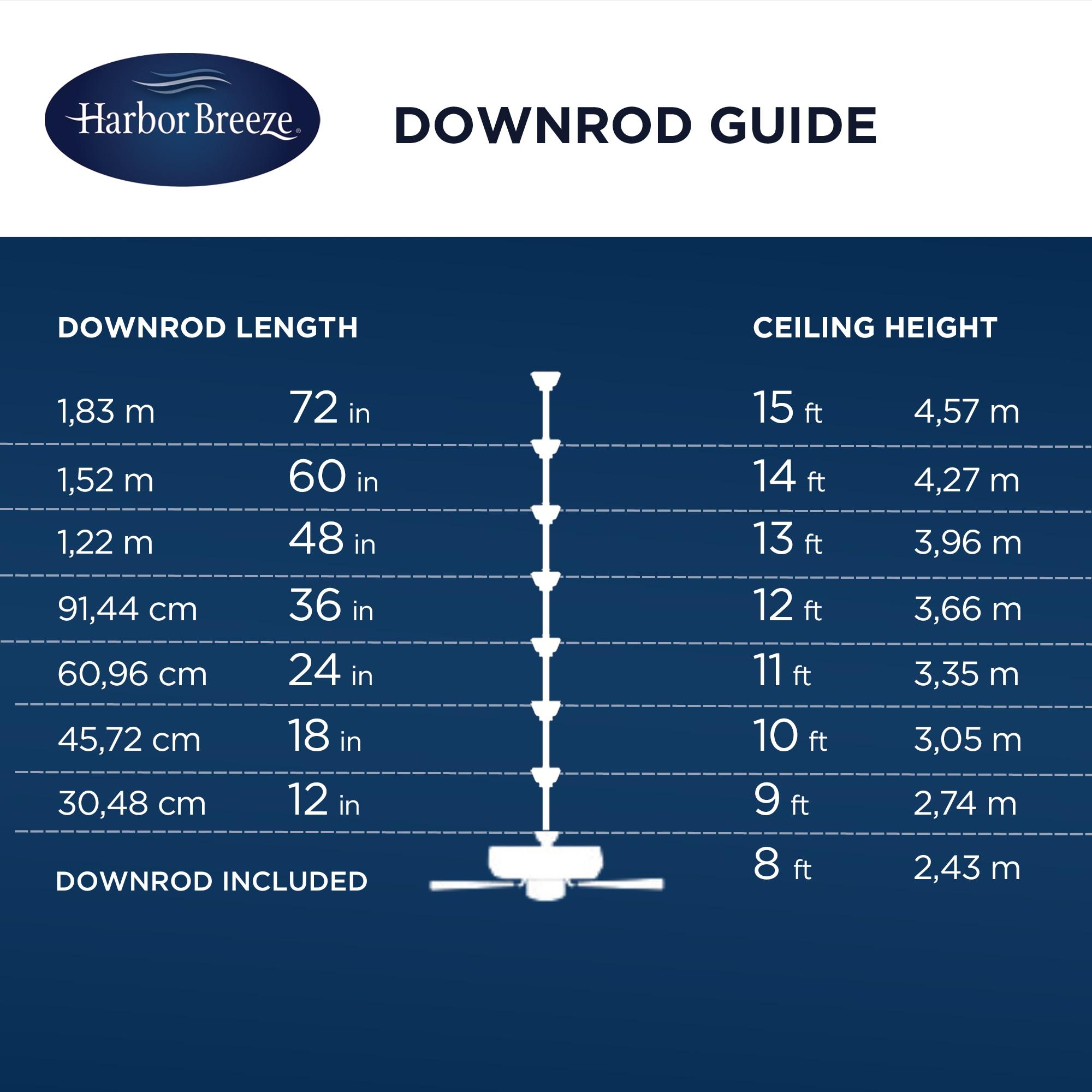 Harbor Breeze Macon Bay 62-Inches Brushed Nickel with Driftwood/Toffee Blades Indoor Downrod mount Standard Ceiling Fan With Light ( 5 -Blade)
